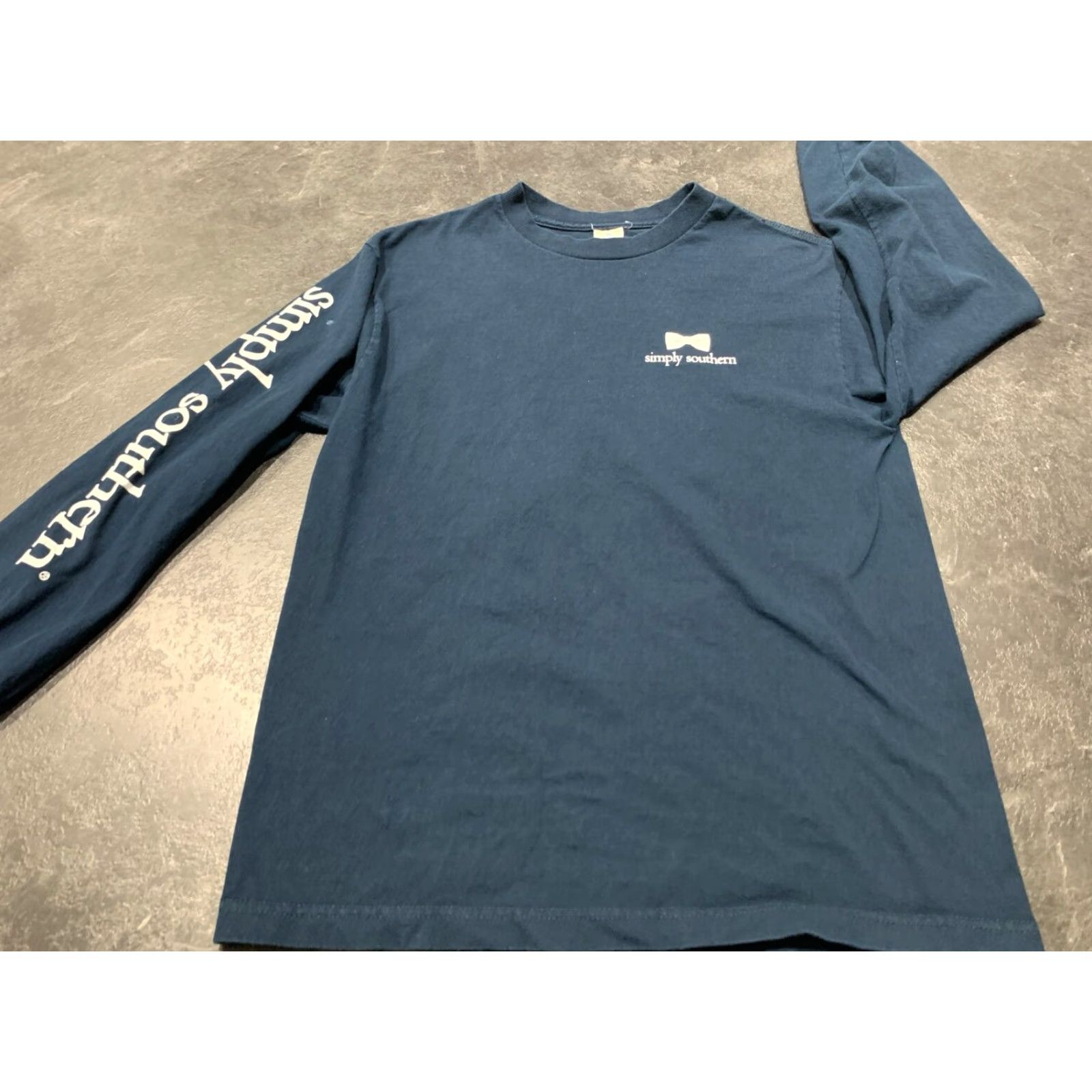 Vintage Alstyle Simply Southern Women's Blue Long Sleeve Graphic T-Shirt Medium Size M / US 6-8 / IT 42-44 - 2 Thumbnail