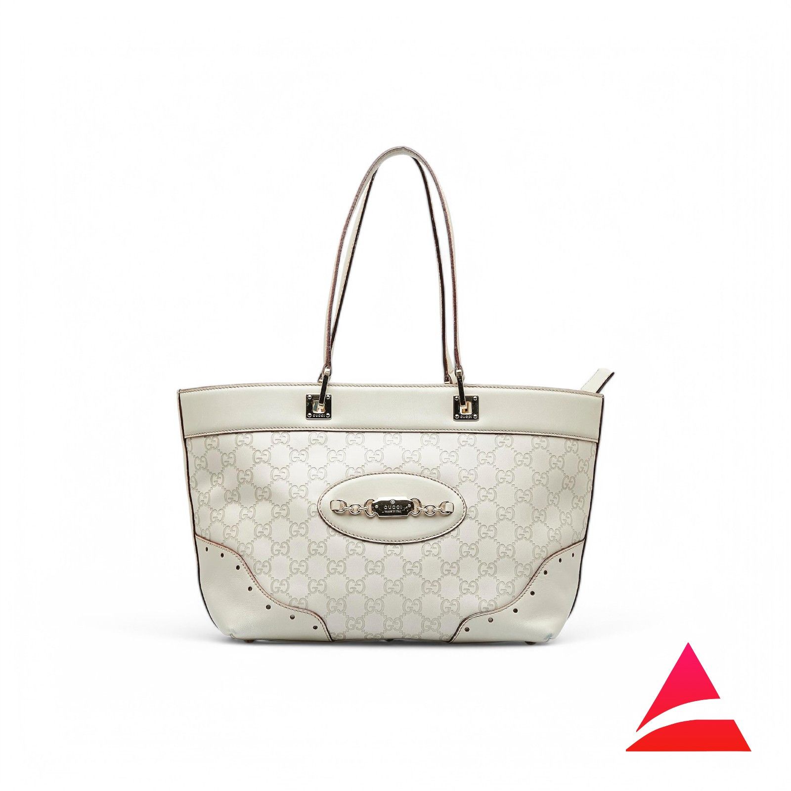 Gucci Gucci - Horsebit Shima White Leather Handbag Shoulder Bag Size ONE SIZE - 1 Thumbnail
