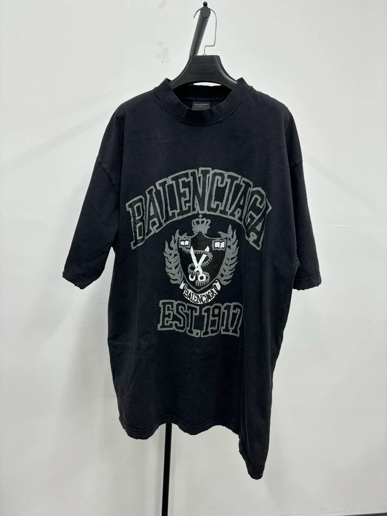 Balenciaga Balenciaga Scissor Logo Print Short Sleeve T-Shirt - dmc Size US XL / EU 56 / 4 - 1 Thumbnail