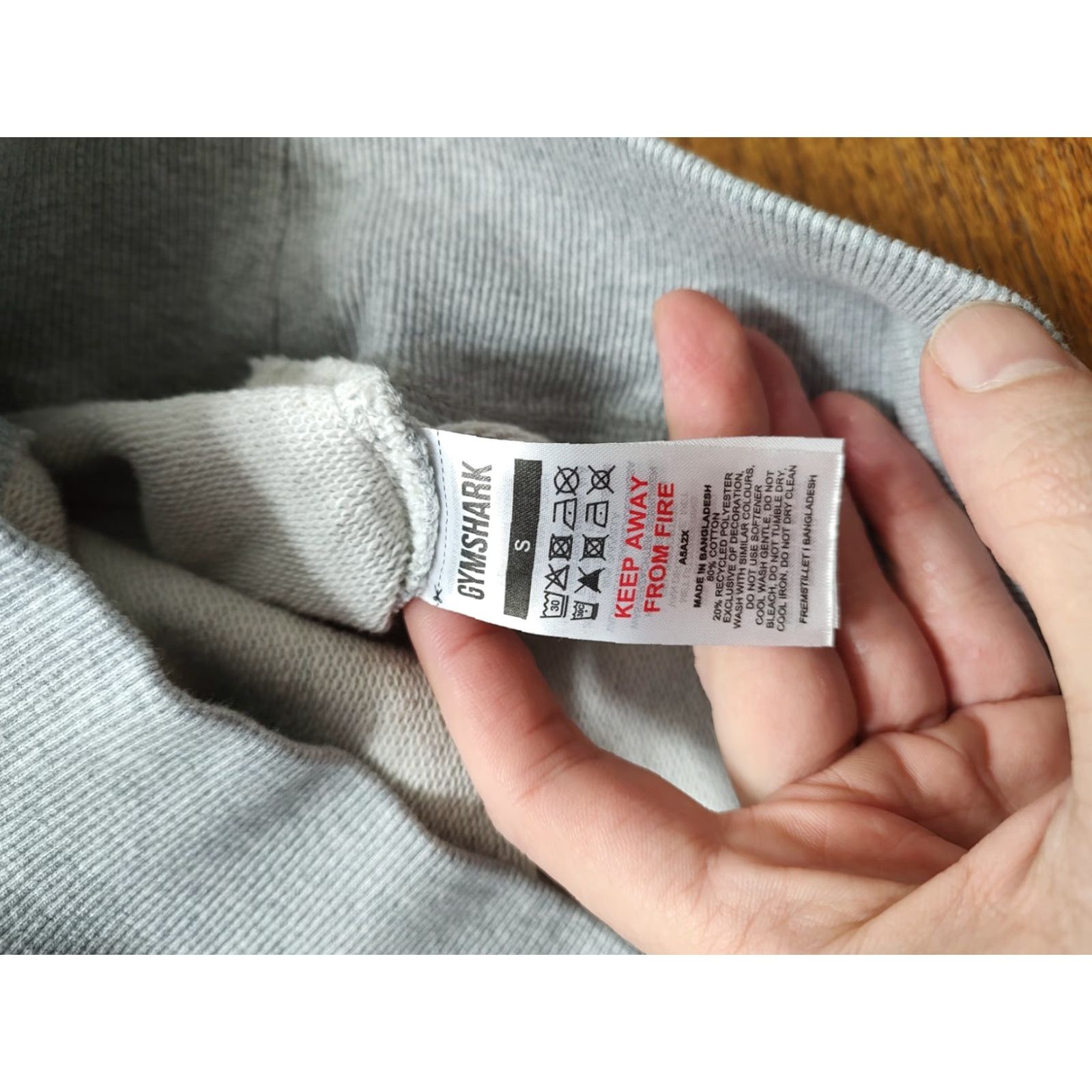 Gymshark Gymshark Hoodie Men's Small Gray Heather Pullover Chest Logo Athletic Knit All Seasons Sports Size US S / EU 44-46 / 1 - 6 Thumbnail