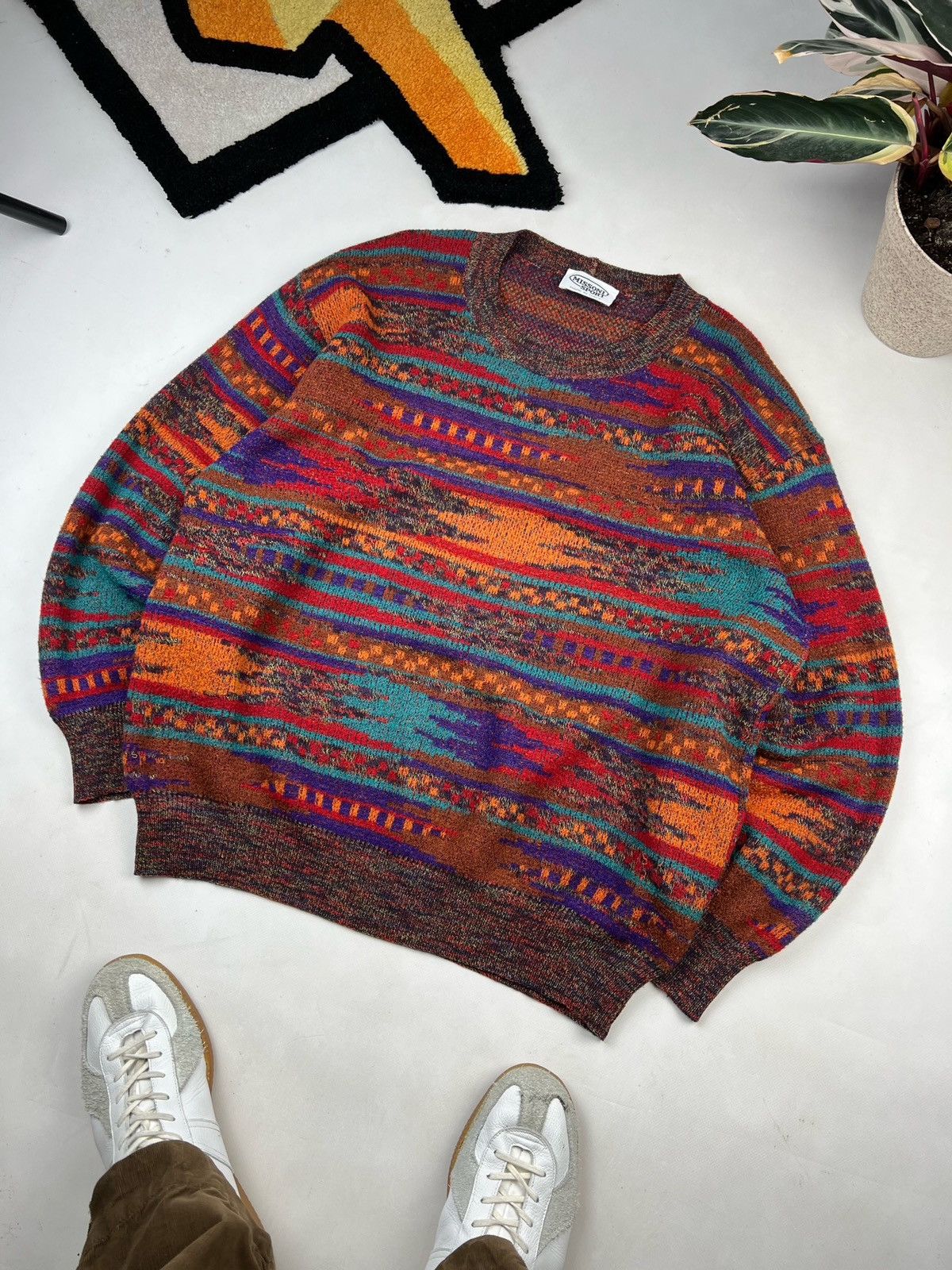 Aran Isles Knitwear Vintage Missoni Sport Knit Sweater Size US XL / EU 56 / 4 - 6 Thumbnail