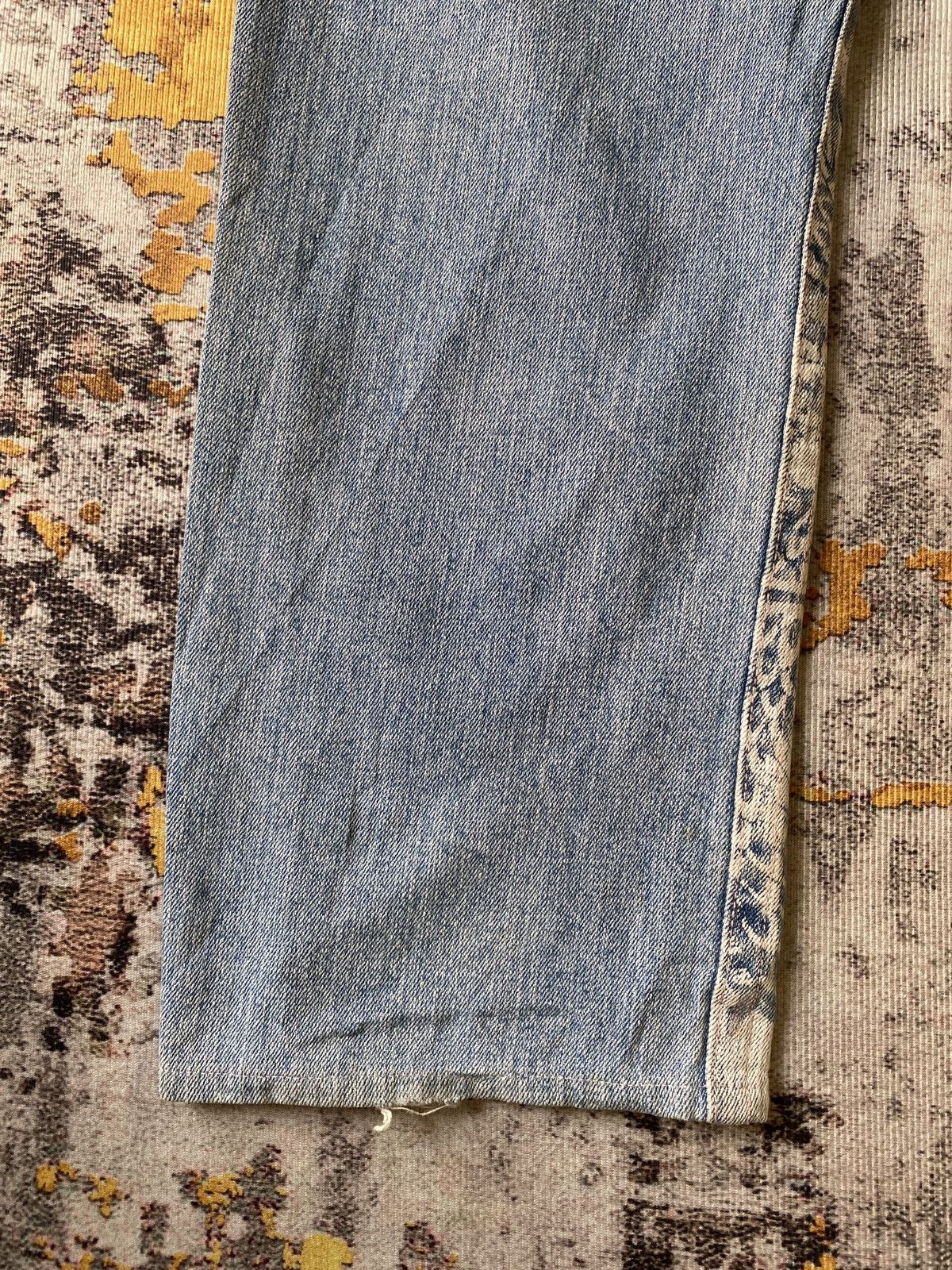 Japanese Brand Japanese Traditional Design Dragons Print Blue Faded Denim Size US 35 - 12 Thumbnail
