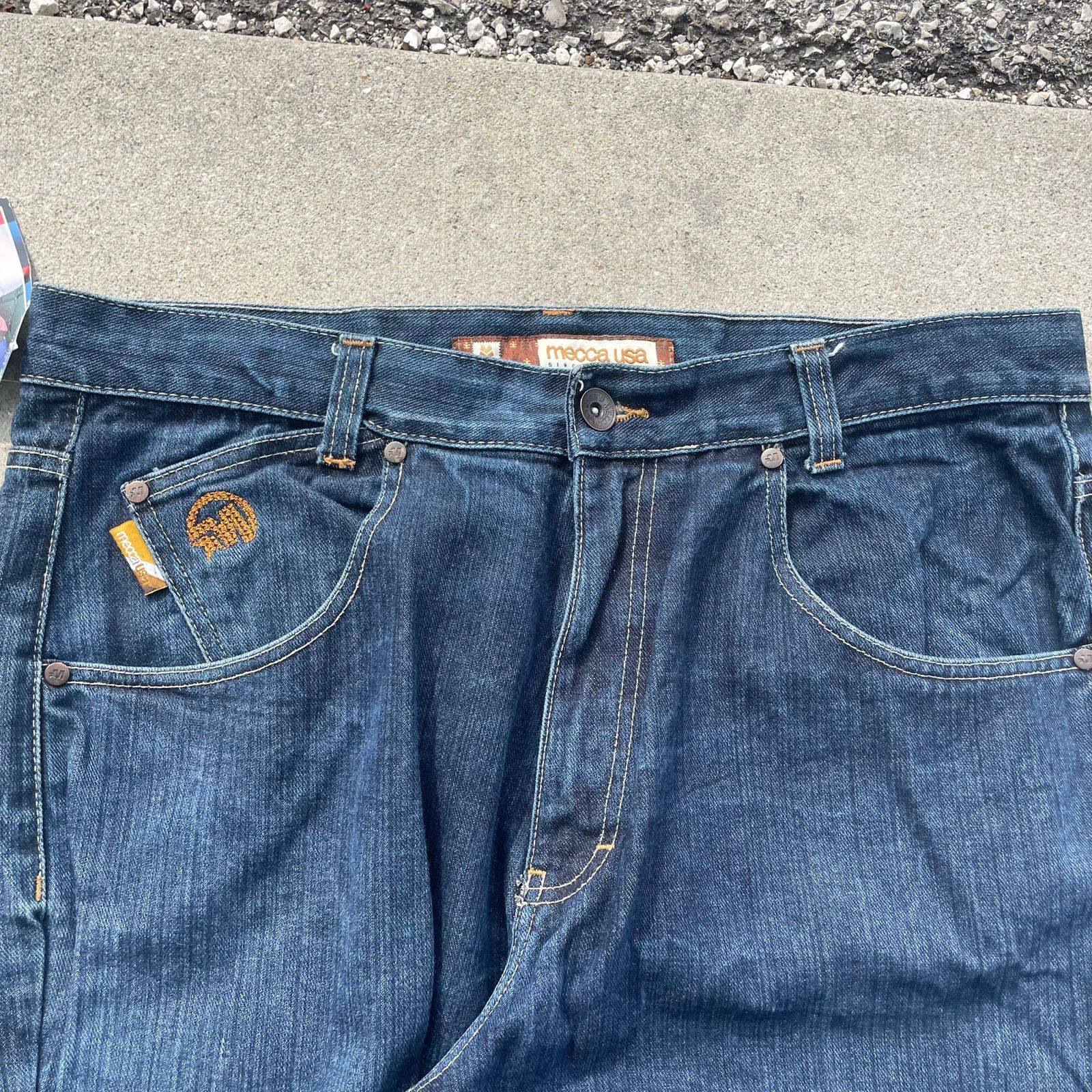 Mecca Mecca USA Jeans 36x30 Baggy Denim Dark Wash Y2K Streetwear Size US 36 / EU 52 - 4 Thumbnail