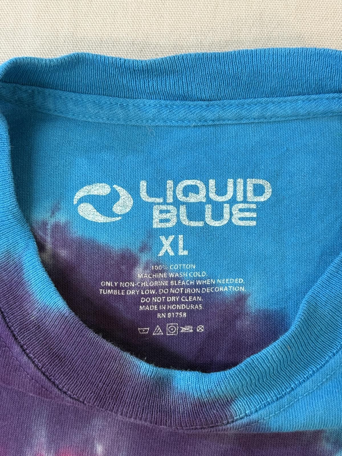 Liquid Blue Grateful Dead SYF Tie Dye Skull Steal Your Face XL Size US XL / EU 56 / 4 - 3 Thumbnail