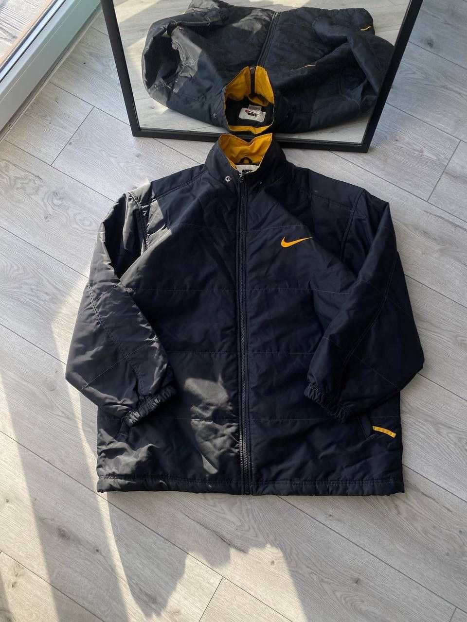 Nike Vintage Nike Spellout Black Down Black Puffer Jacket M Size US M / EU 48-50 / 2 - 3 Thumbnail