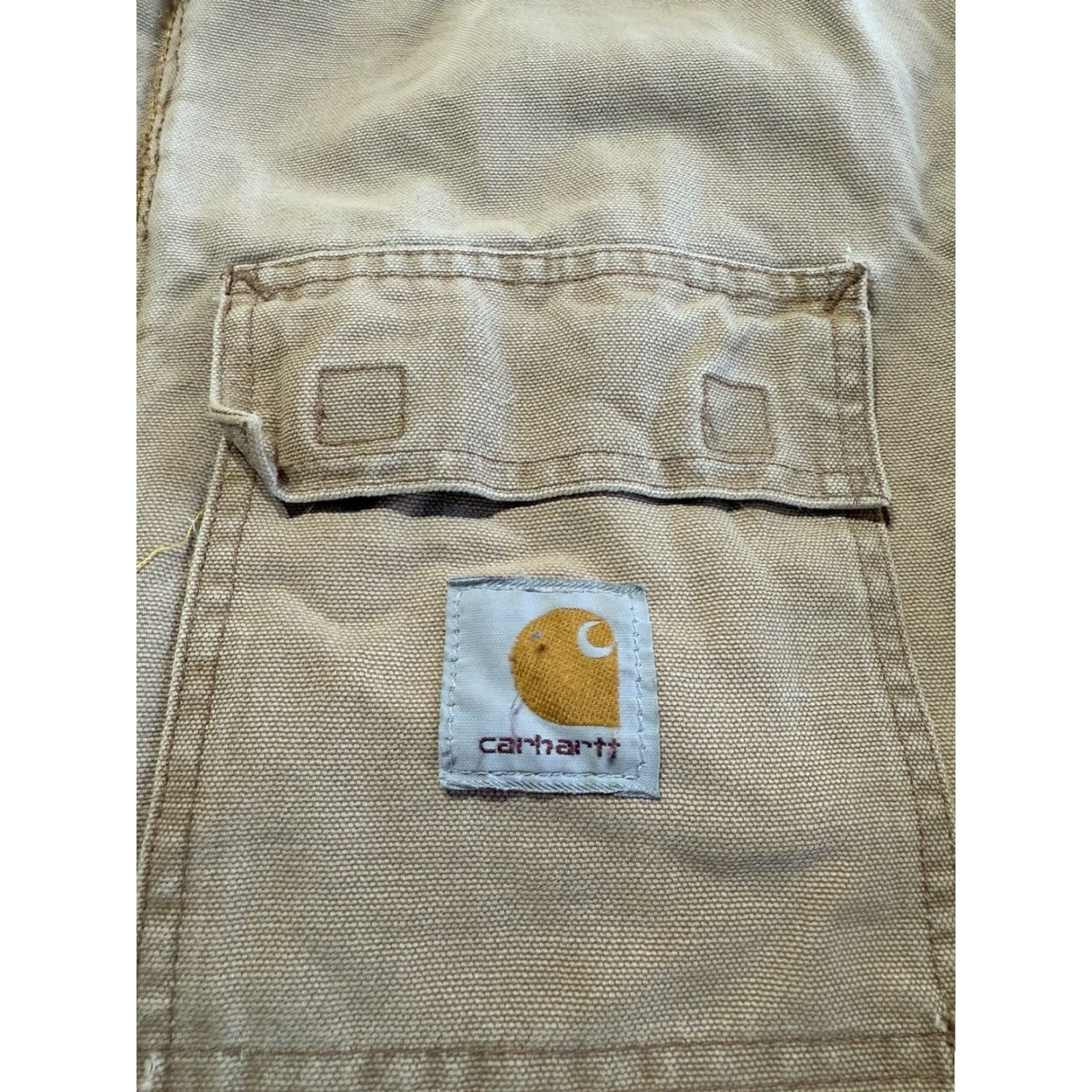 Carhartt VINTAGE Carhartt Jacket 2XL Tan Quilted Lined Coat 90s Workwear Zip Mid-Length USA 80s 90s outdoor Mens Size US XXL / EU 58 / 5 - 2 Thumbnail