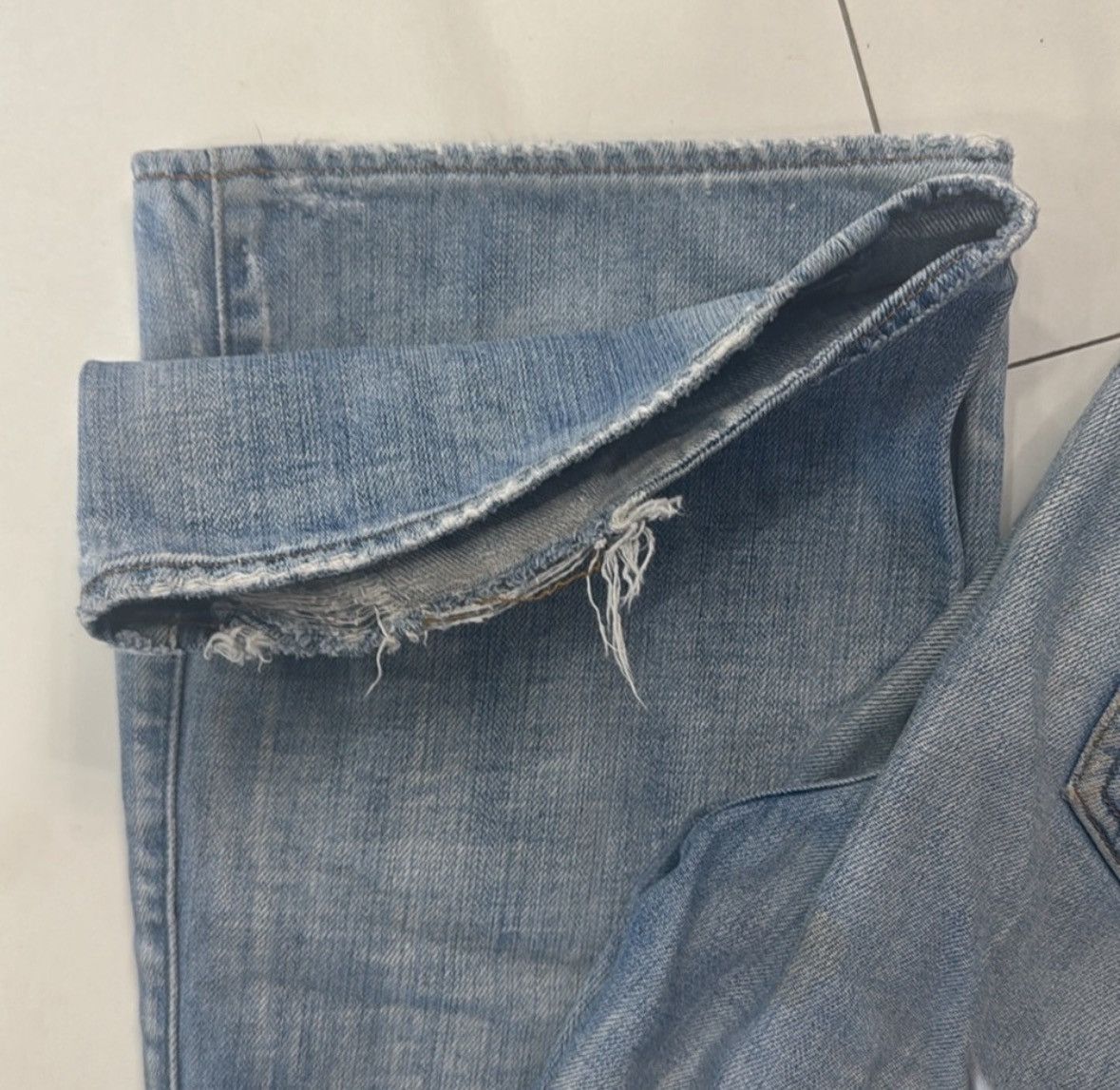 Guess Guess Vintage Light Blue Straight Leg Denim Jeans Size US 34 / EU 50 - 6 Thumbnail