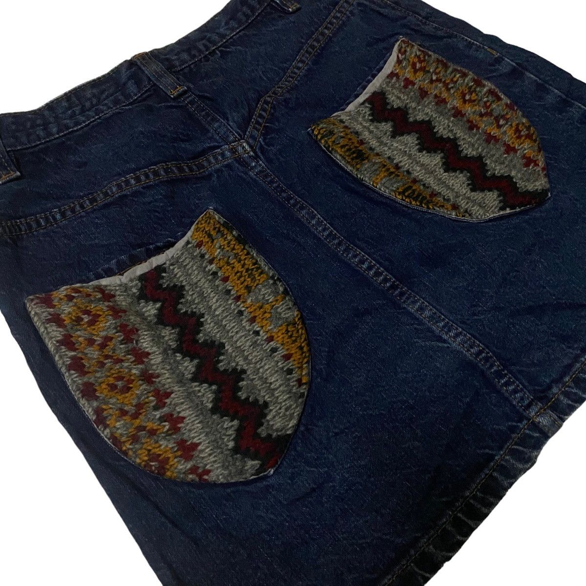 Sunao Kuwahara Sunao Kuwahara ISSEY MIYAKE Wool Pocket A-line Denim Skirt Size 30" / US 8 / IT 44 - 5 Thumbnail