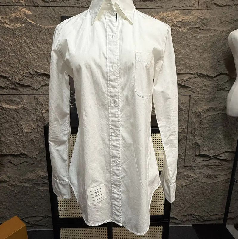 Thom Browne Thom Browne White Cotton Women's T-Shirt 0089 Size M / US 6-8 / IT 42-44 - 1 Thumbnail
