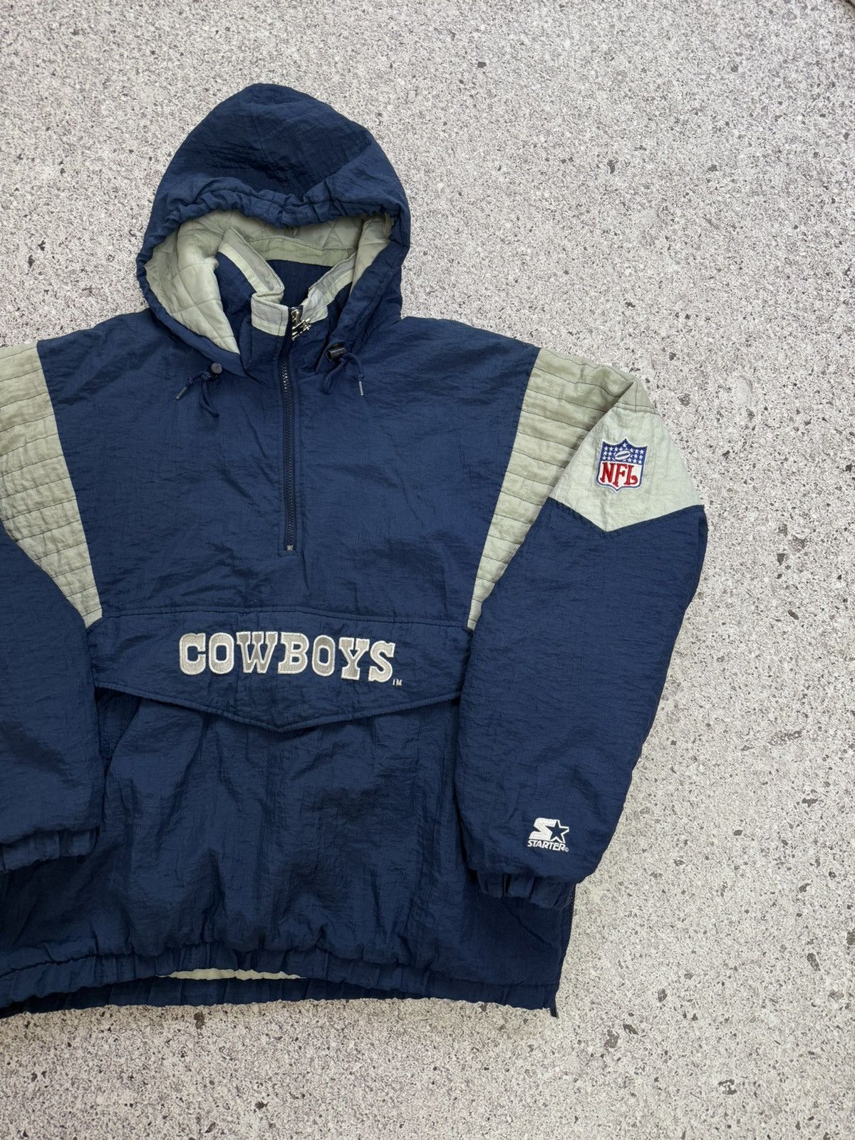 NFL × Starter × Vintage Vintage 1990’s NFL Starter Dallas Cowboys 1/2 ZIP Jacket Size US XL / EU 56 / 4 - 5 Thumbnail