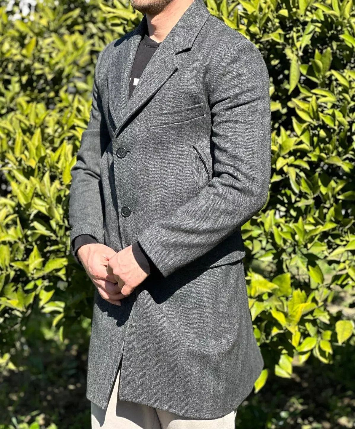Fay Fay Trench Coat Knit Made Special Elements Size M Slim F Size US M / EU 48-50 / 2 - 2 Thumbnail
