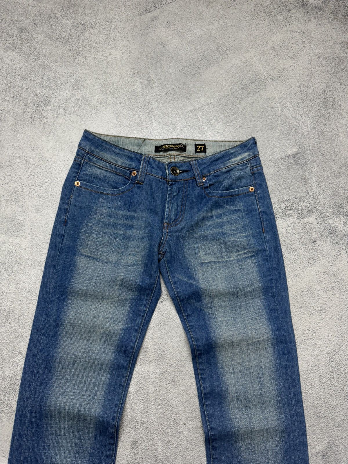 Ed Hardy Vintage Y2k Ed Hardy Skull ☠️ Denim Jeans 00’s Size 27" / US 4 / IT 40 - 4 Thumbnail
