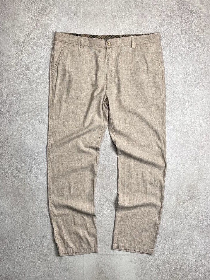 Other Vintage Burberry Linen Classic Pants IT 42 Size US 30 / EU 46 - 1 Thumbnail