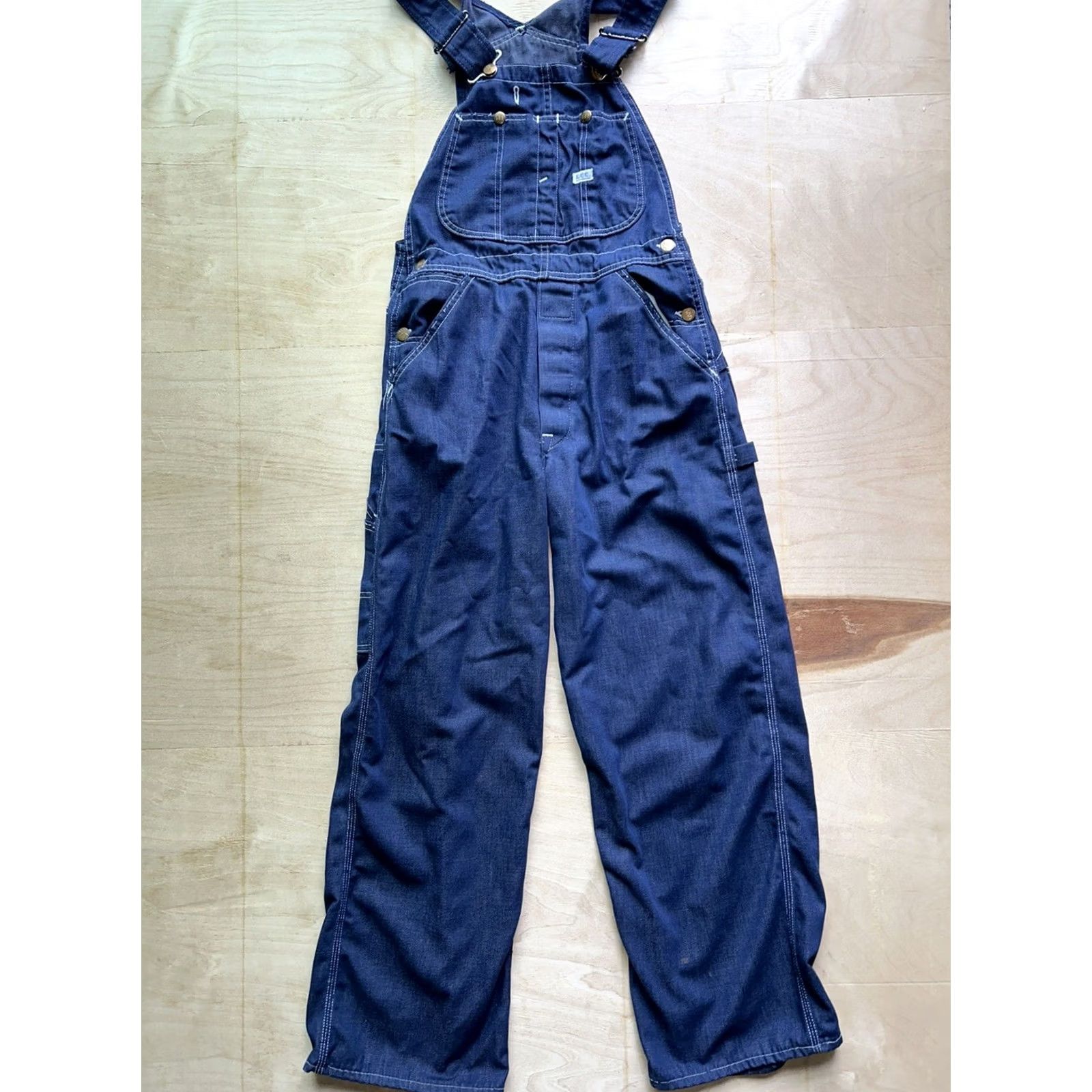 Lee VINTAGE Lee Union Made Worker Blue Denim Bibs Overalls USA Made 30x27 Mens Overalls Denim Bibs 30 27 Blue Size US 30 / EU 46 - 3 Thumbnail