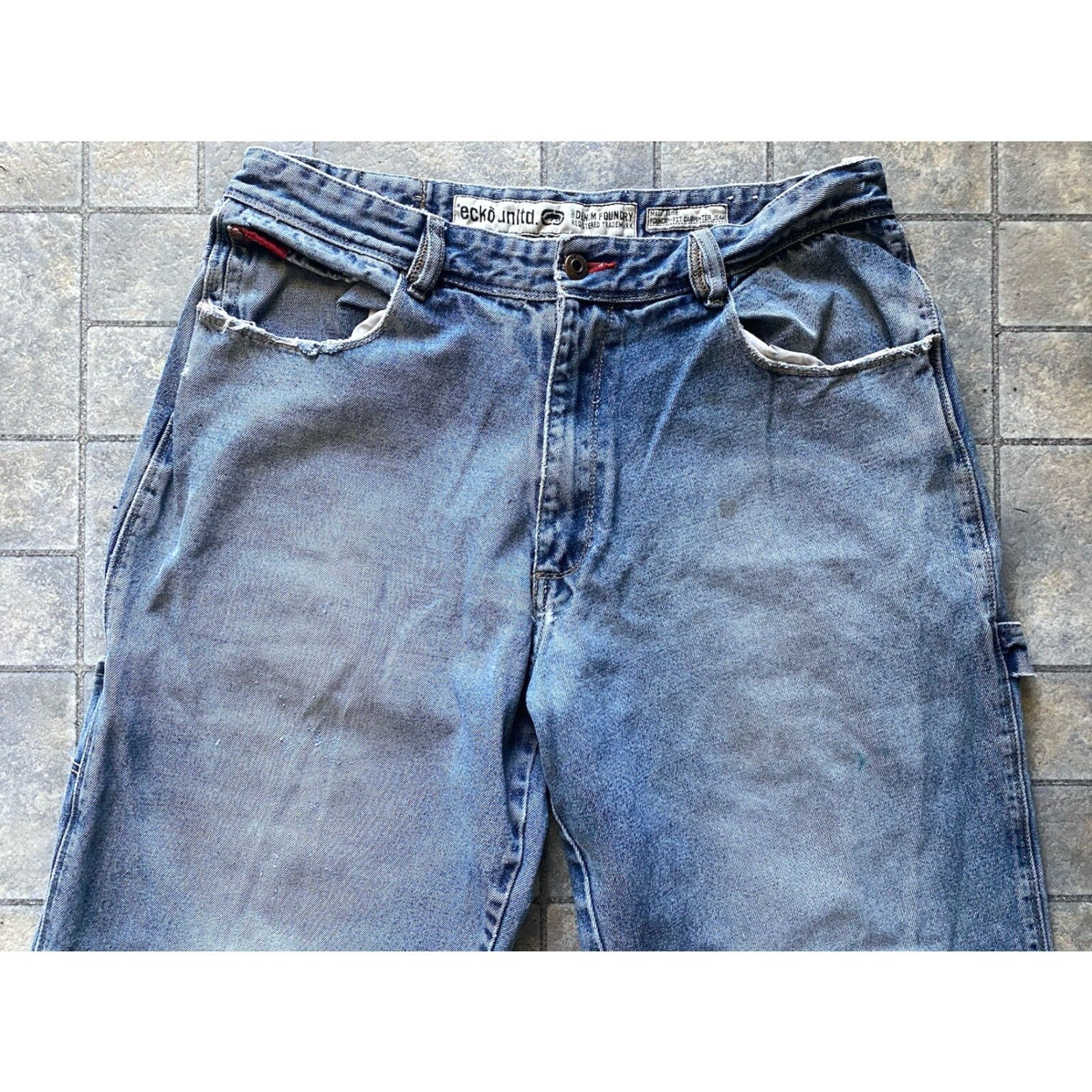 Ecko Unltd. VINTAGE Ecko Unltd Jeans Mens Foundry Fit Carpenter Jean Blue 34 Regular Pants | Jeans Mens 34 Blue Foundry Fit Carpenter Jeans Size US 34 / EU 50 - 6 Thumbnail