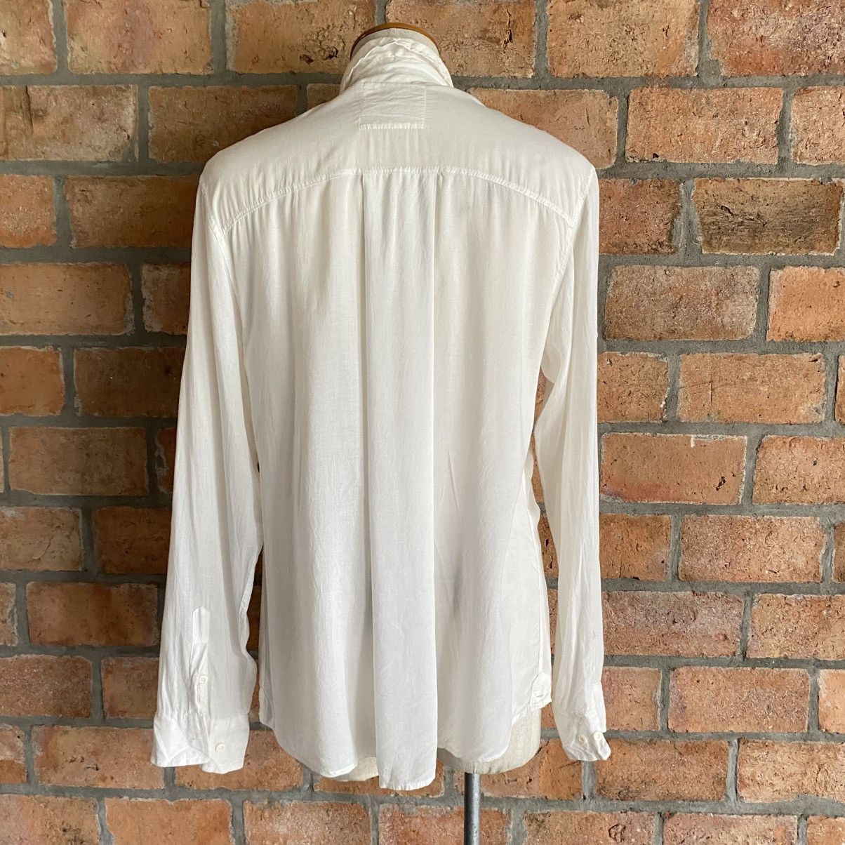 Japanese Brand G.O.A White Soft Pocket Shirt Size ONE SIZE - 21 Thumbnail