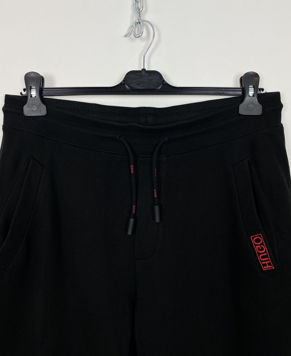 Hugo Hugo Boss Men’s Fleece Cotton Pants Joggers Black Size M Top Size US 34 / EU 50 - 2 Thumbnail
