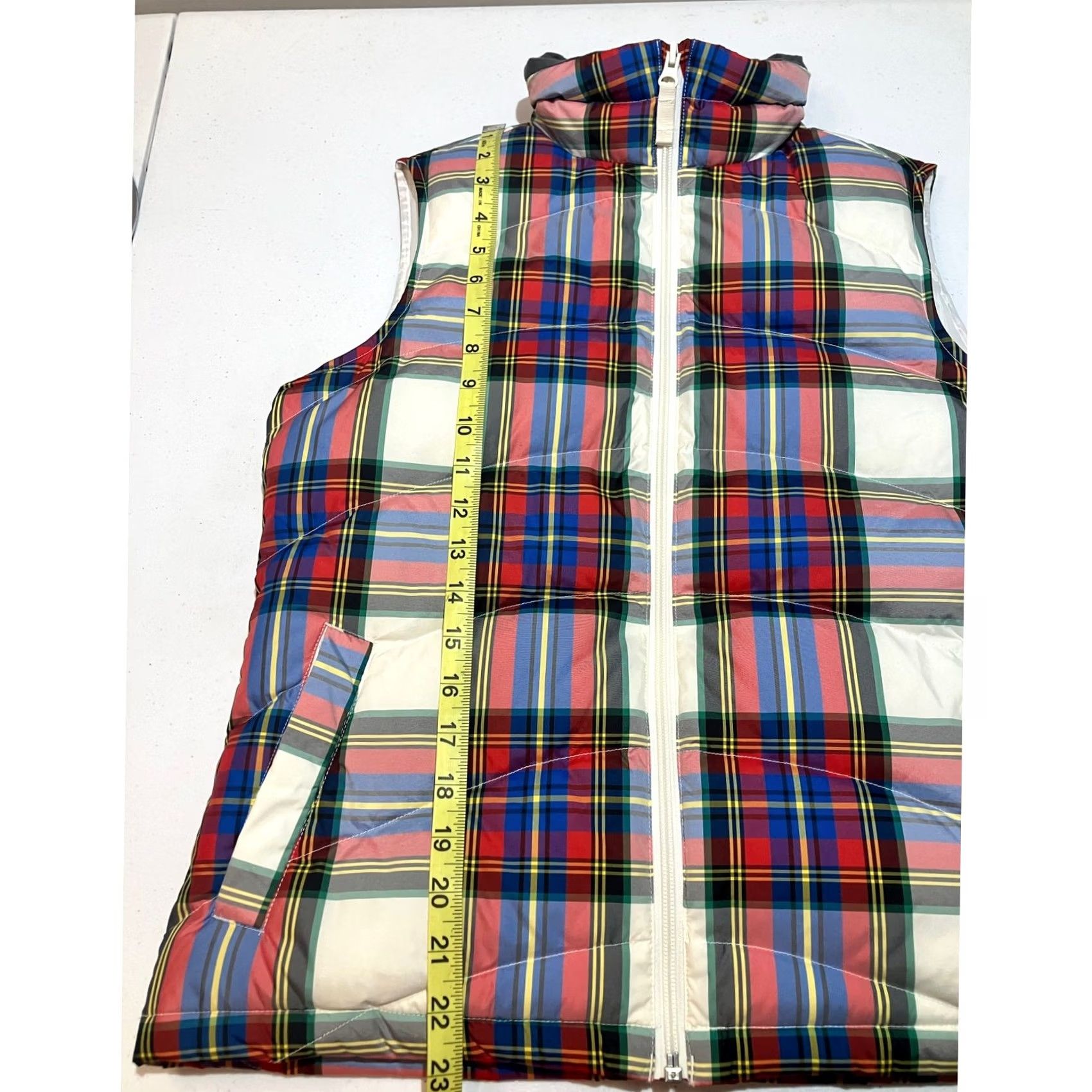 Lands' End Lands End Plaid Down Puffer Vest Size XS Winter Valentines Day Preppy Women's Size XS / US 0-2 / IT 36-38 - 4 Thumbnail