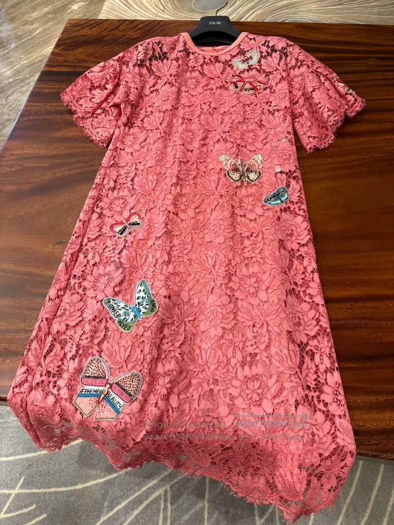 Valentino Valentino Heavy Butterfly Beaded Dress Size S / US 4 / IT 40 - 8 Thumbnail