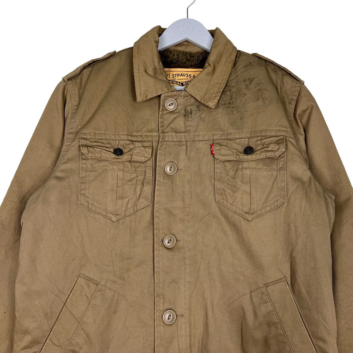 Levi's 🔥 VINTAGE LEVIS RED TAB FAUX FUR LINING ZIPPER JACKET Size US L / EU 52-54 / 3 - 3 Thumbnail