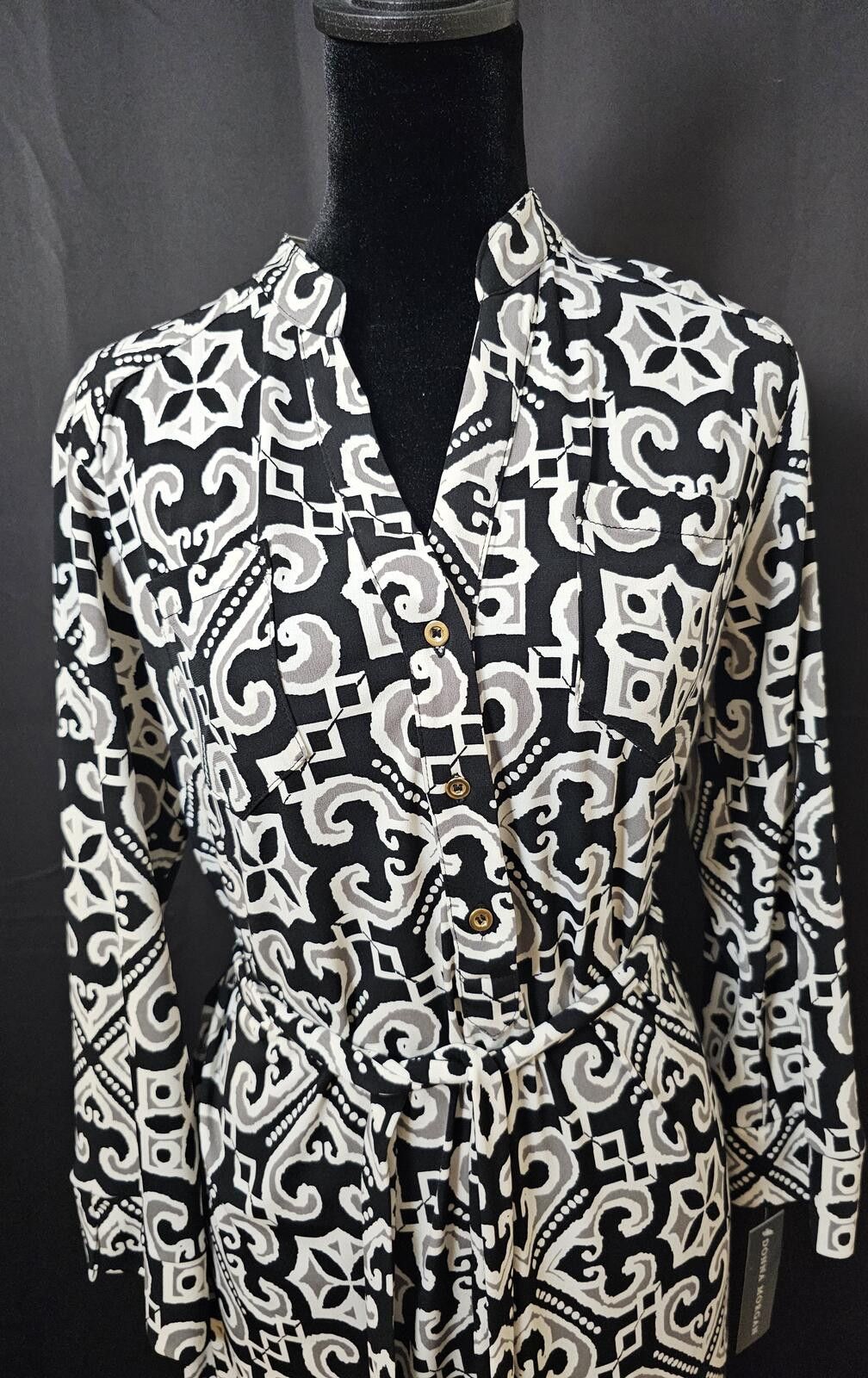 Other NWT Donna Morgan Dress Black & White Womens Size 12 Size XL / US 12-14 / IT 48-50 - 2 Thumbnail