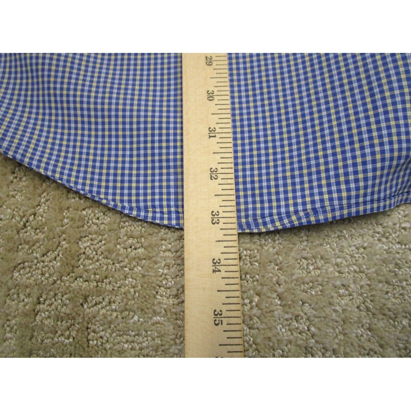 Ralph Lauren VINTAGE Ralph Lauren Shirt Men XL Blue Long Sleeve Button-Down Gingham Yarmouth Preppy Classic Size US XL / EU 56 / 4 - 6 Thumbnail