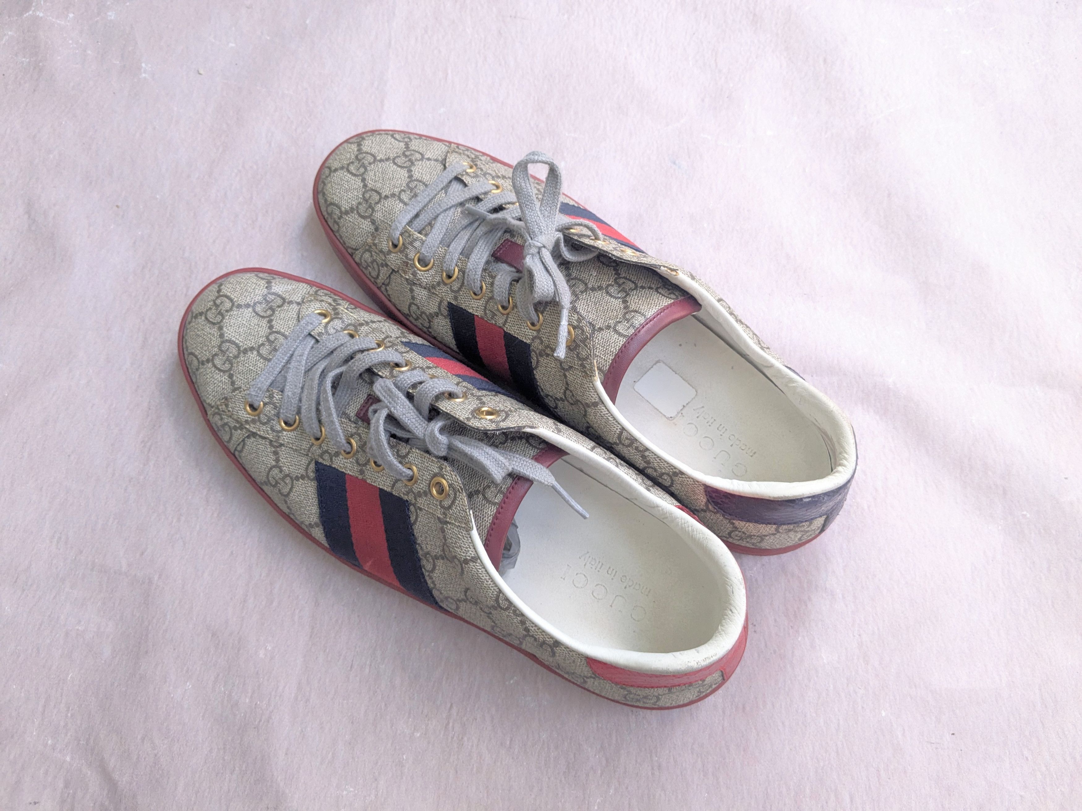 Gucci Gucci Ace Sneakers 10 Canvas Monogram Supreme Low Tops Size US 10 / EU 43 - 13 Thumbnail