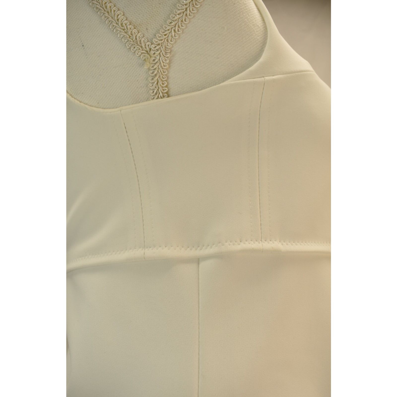 Balenciaga BALENCIAGA WHITE SLEEVELES SQUARE NECK DRESS 38 FRANCE $689 Size S / US 4 / IT 40 - 9 Thumbnail