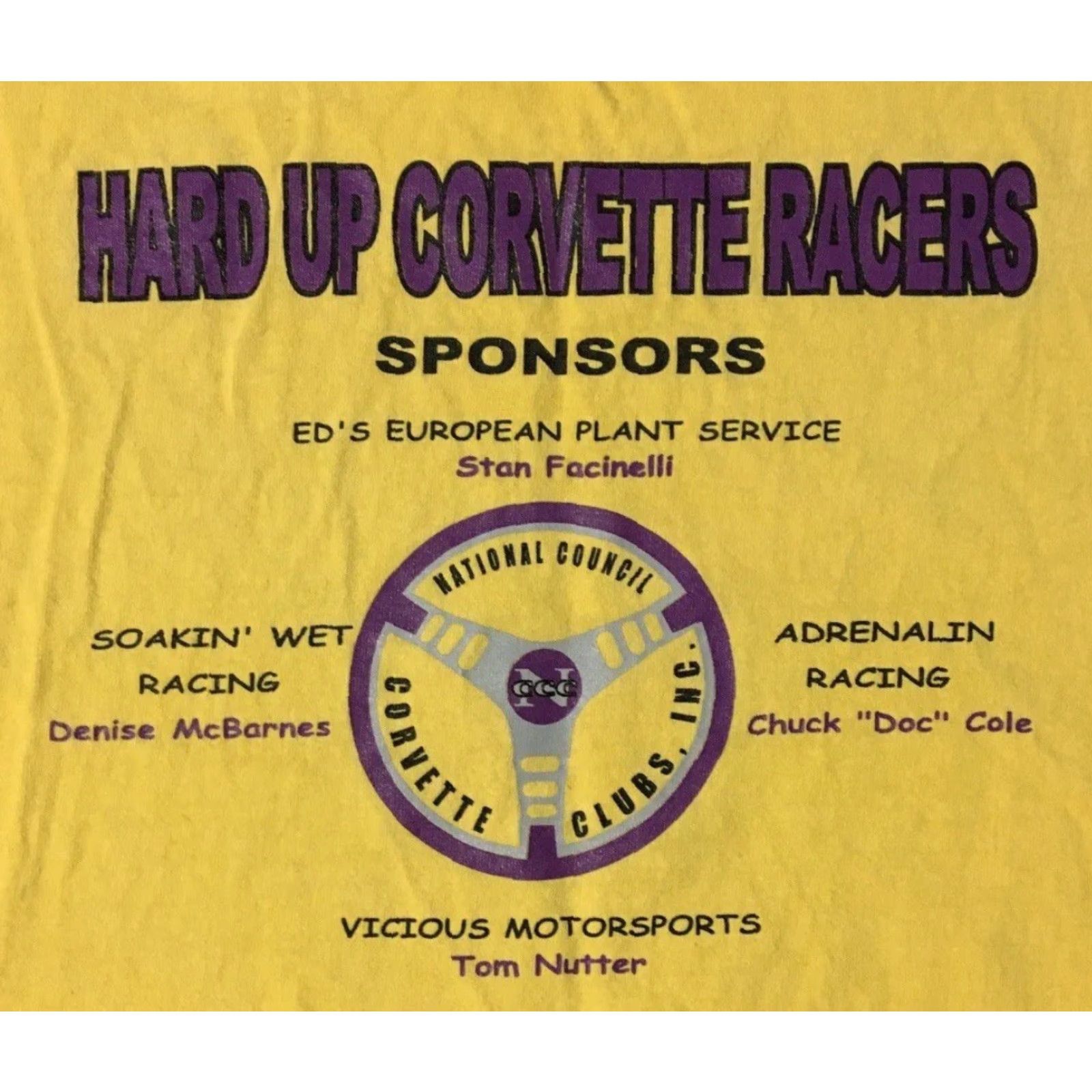 NASCAR Vtg Hard Up Corvette Racing Faded Distressed Shirt XL Car NASCAR Biker Grunge 90s Size US XL / EU 56 / 4 - 4 Thumbnail