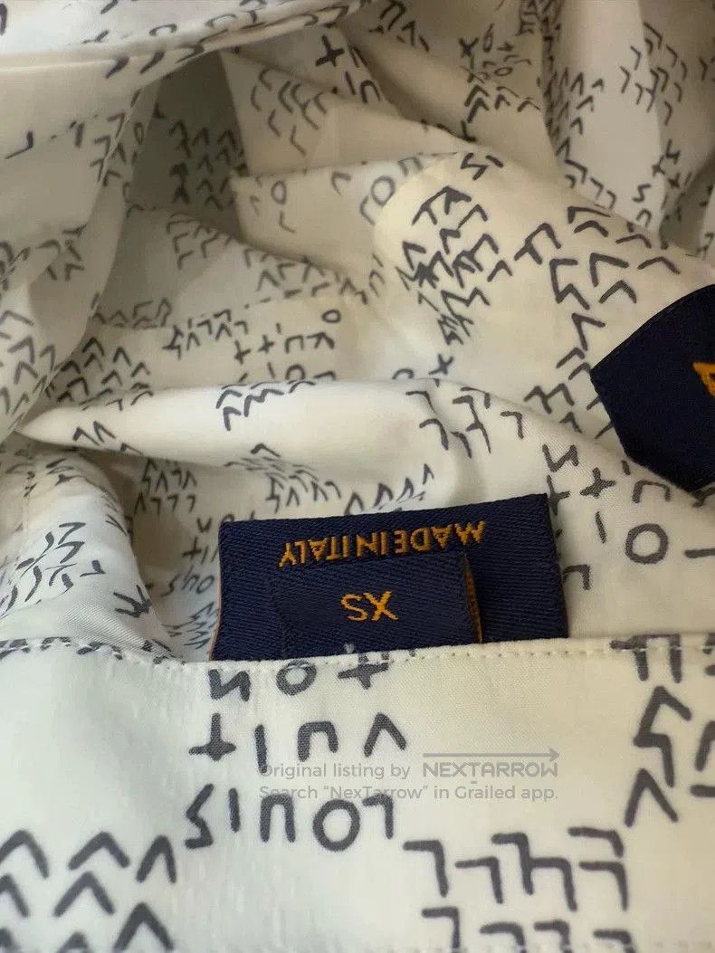Louis Vuitton Louis Vuitton White Logo Print Long Sleeve Shirt. Size US XS / EU 42 / 0 - 4 Thumbnail