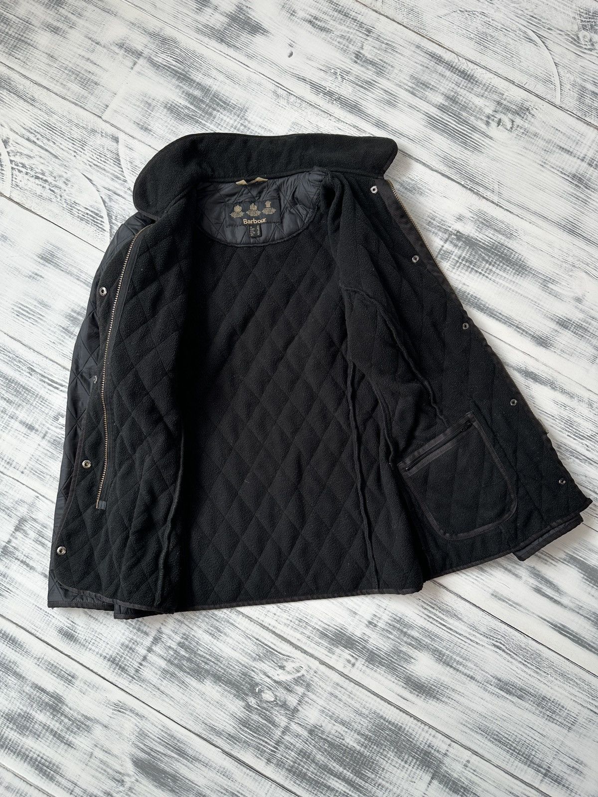 Barbour Ladies BARBOUR Polarquilt Black Quilted Jacket UK 12 / US 8 Size M / US 6-8 / IT 42-44 - 4 Thumbnail