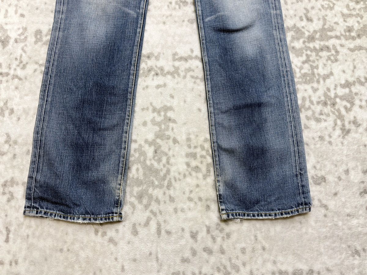 Vintage Vintage Back Number Faded Blue Denim Whiskered Honeycomb Size US 31 - 7 Thumbnail