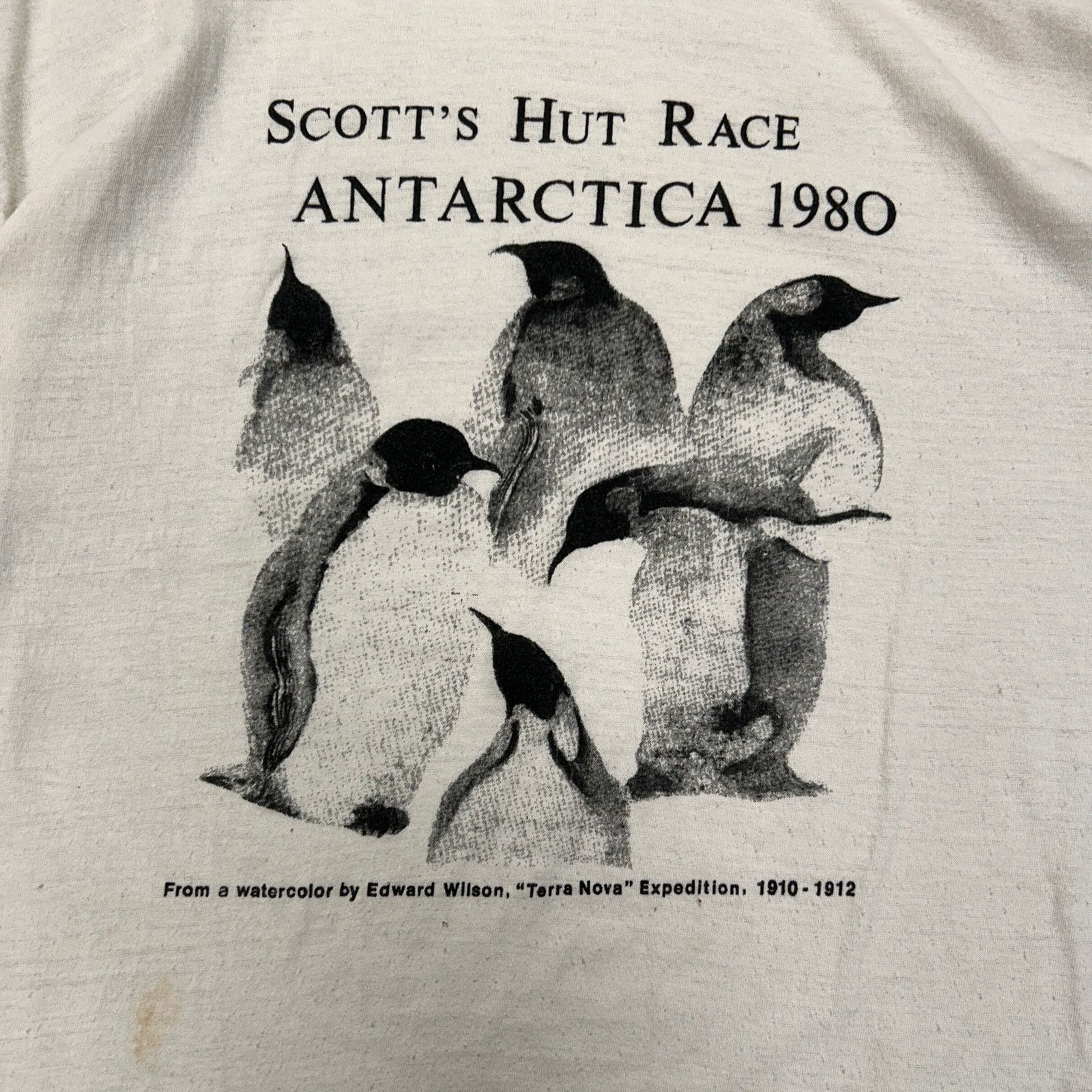 Russell Athletic VTG Russell Scotts Hut Race Antartica Penguins ringer tee Size US L / EU 52-54 / 3 - 3 Thumbnail