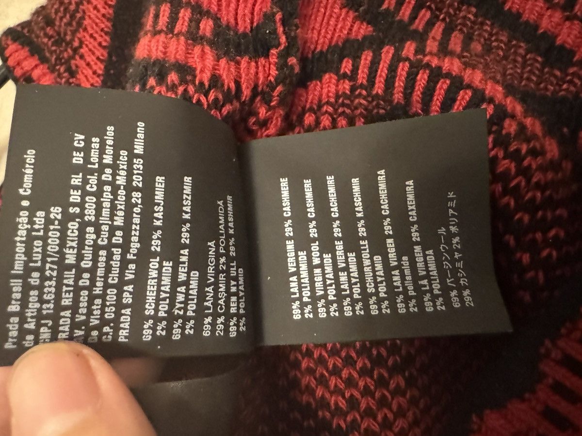 Prada × Raf Simons AW 21 cashmere red jacquard sweater Size US S / EU 44-46 / 1 - 6 Thumbnail