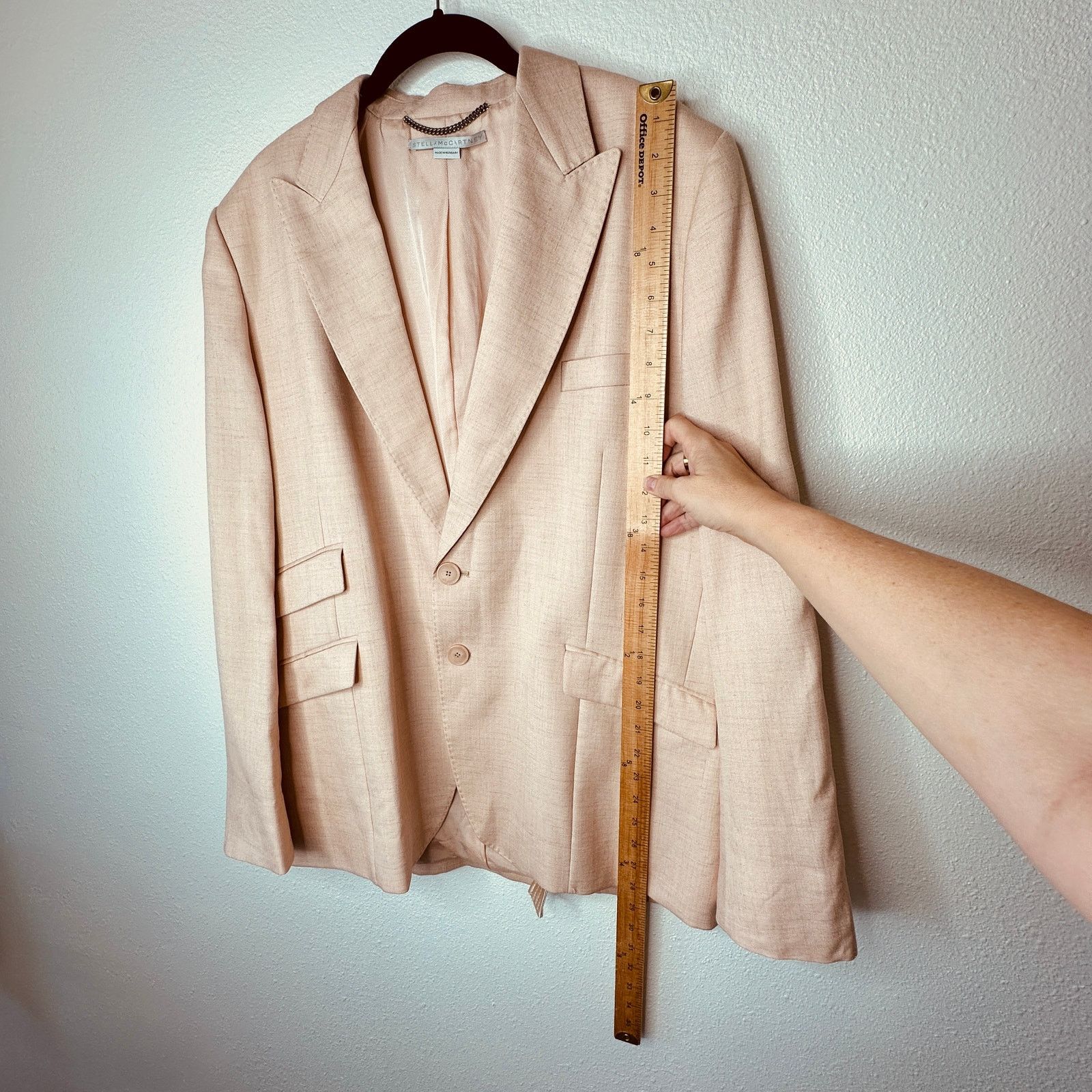 Stella McCartney Stella McCartney Peach Front Button Viscose Linen Blazer 42 Size XL / US 12-14 / IT 48-50 - 12 Thumbnail