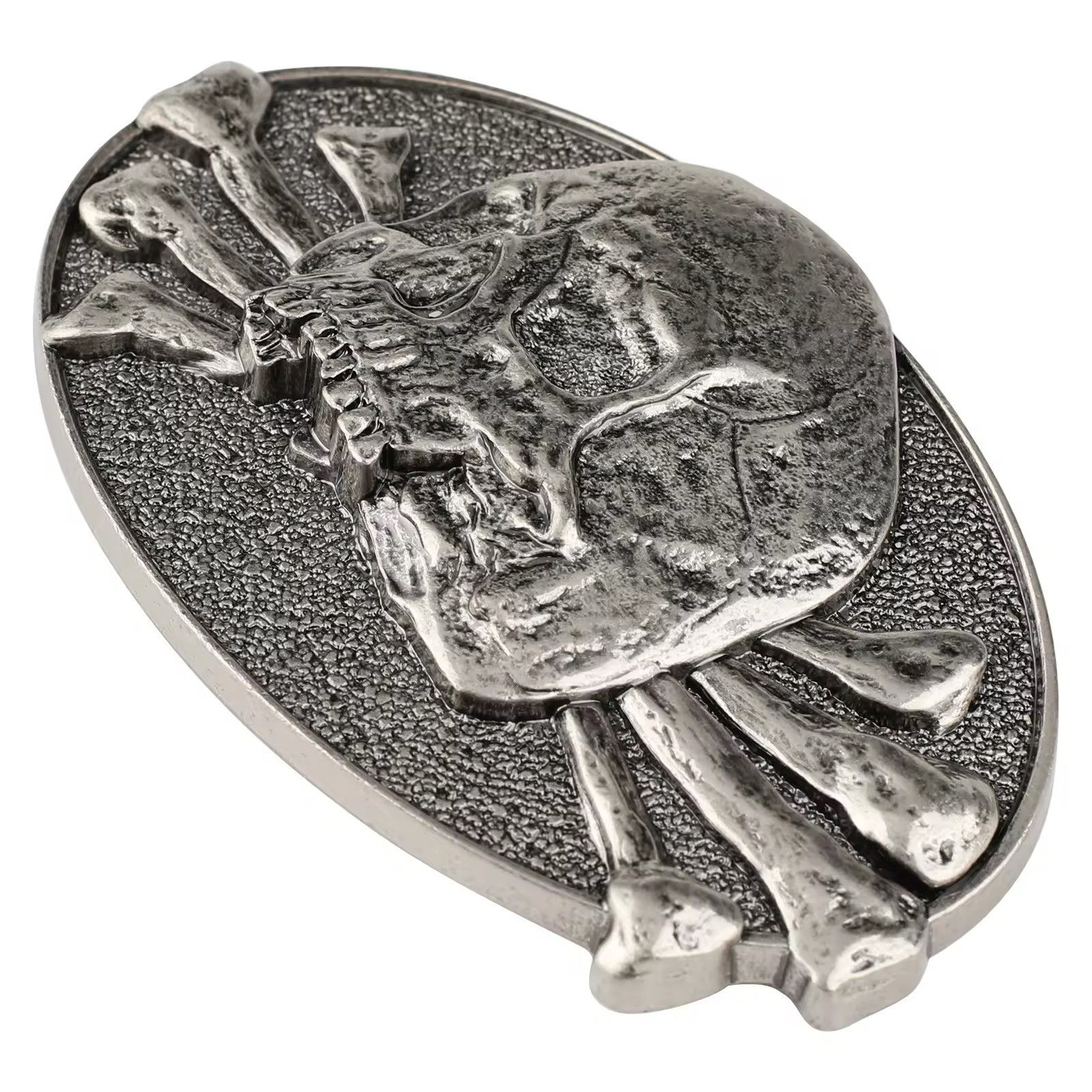 Japanese Brand 3D Skull With Bone Belt Buckle ( no belt ) Size ONE SIZE - 4 Thumbnail
