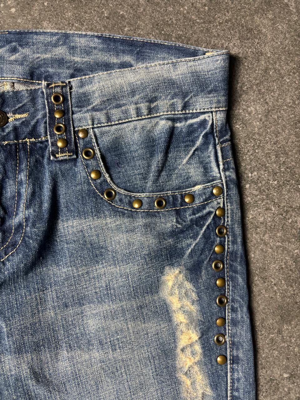 Tornado Mart 2000s Tornado Mart Studded Bootcut Jeans Size US 33 - 5 Thumbnail