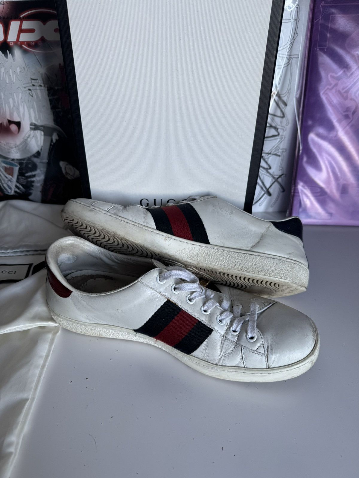 Gucci Gucci “Loved” Ace Embroidered Sneakers Luxury Designer Size US 8.5 / EU 41-42 - 10 Thumbnail