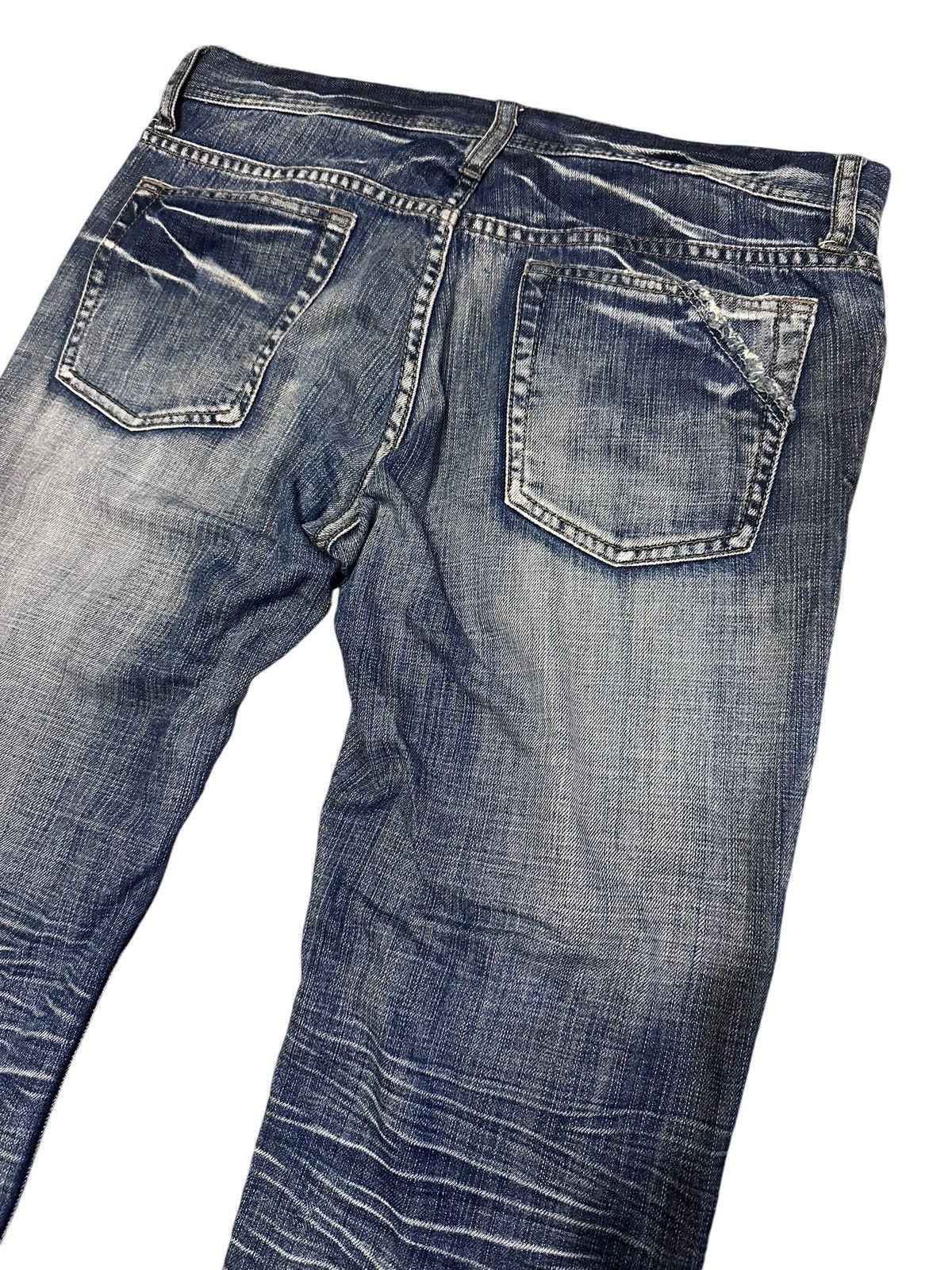 Hysteric Glamour × Japanese Brand 🇯🇵 Vintage Distressed Blue Denim Rupert Grunge Jeans Size US 33 - 4 Thumbnail