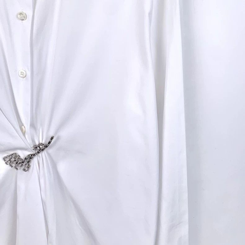 Prada Prada Size 36 24 white lily of the valley rhinestone brooc Size US XXS / EU 40 - 4 Thumbnail