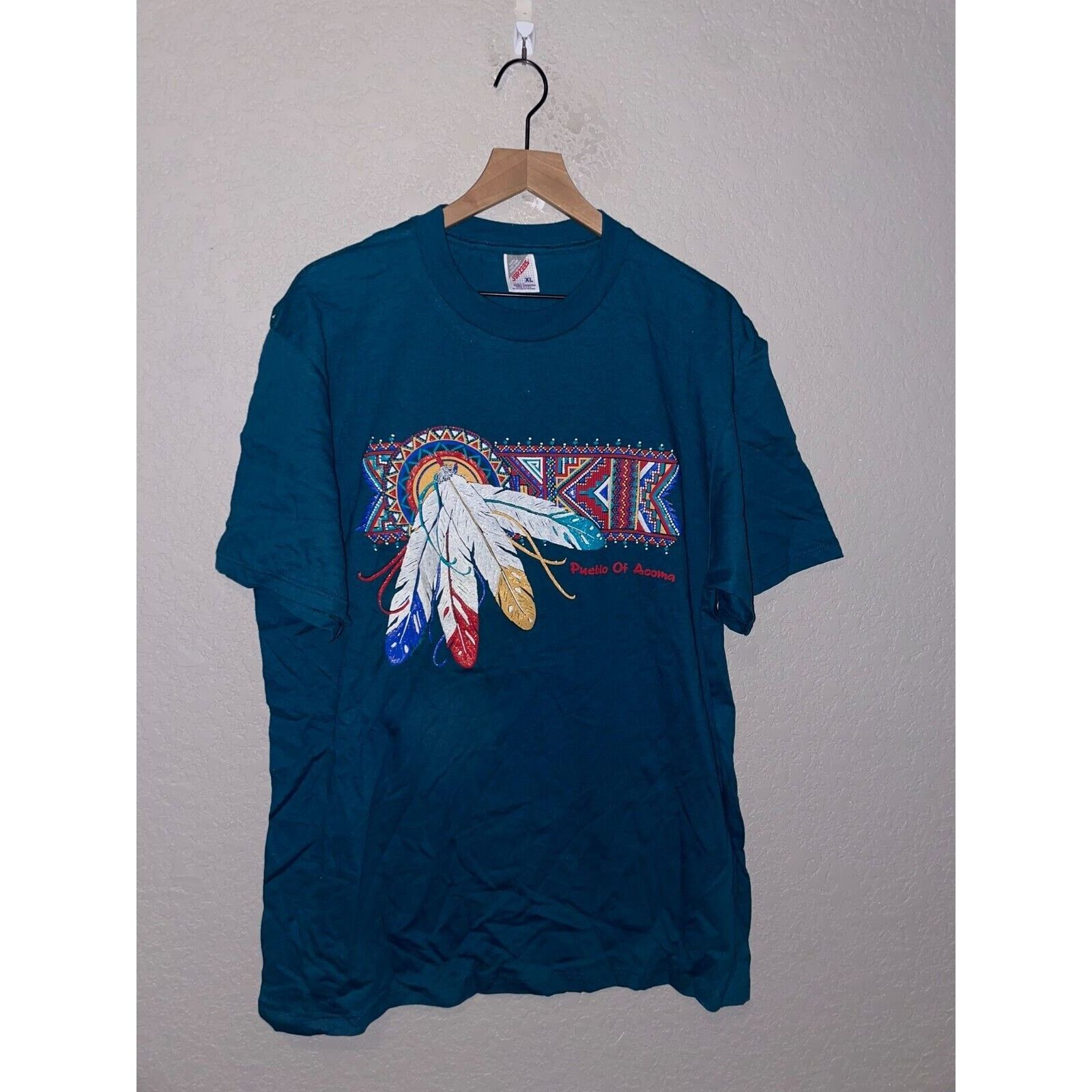 Jerzees Vintage Pueblo Of Acoma Shirt Native Amercian Tee 90s VTG XL Size US XL / EU 56 / 4 - 1 Thumbnail