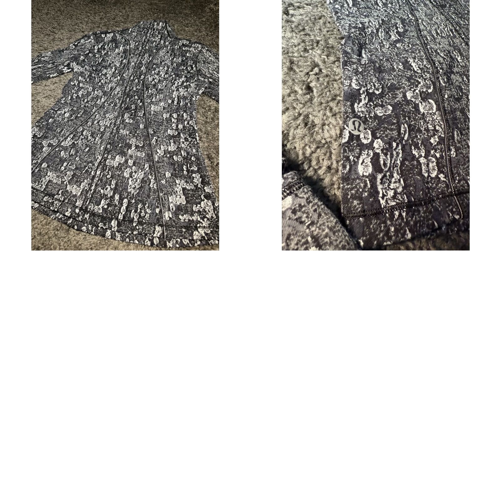 Lululemon Lululemon womens 1/2 zip Jacket size 4 Black White Gray Camo Snake Pattern Size ONE SIZE - 8 Thumbnail