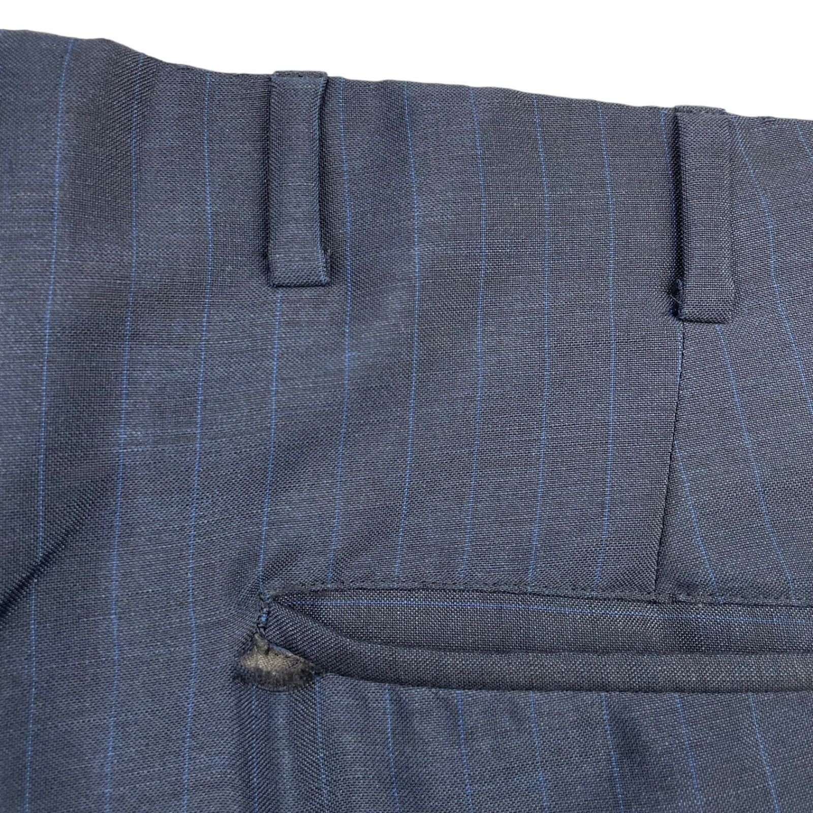 Oxxford Clothes VTG Oxxford Clothes Men's Manhattan Lightweight Suit Blue St Size 44R - 21 Thumbnail