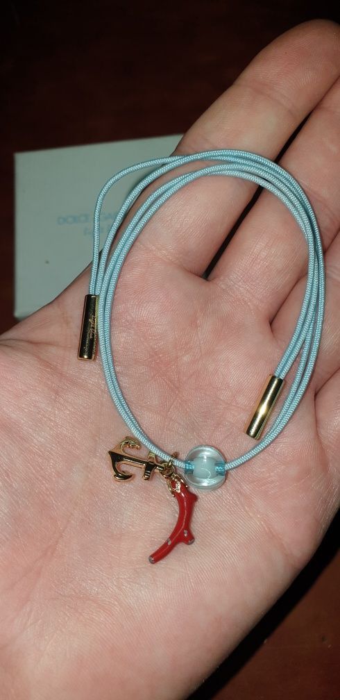 Dolce & Gabbana Dolce Gabbana Light Blue Silk Bracelet Size ONE SIZE - 2 Thumbnail