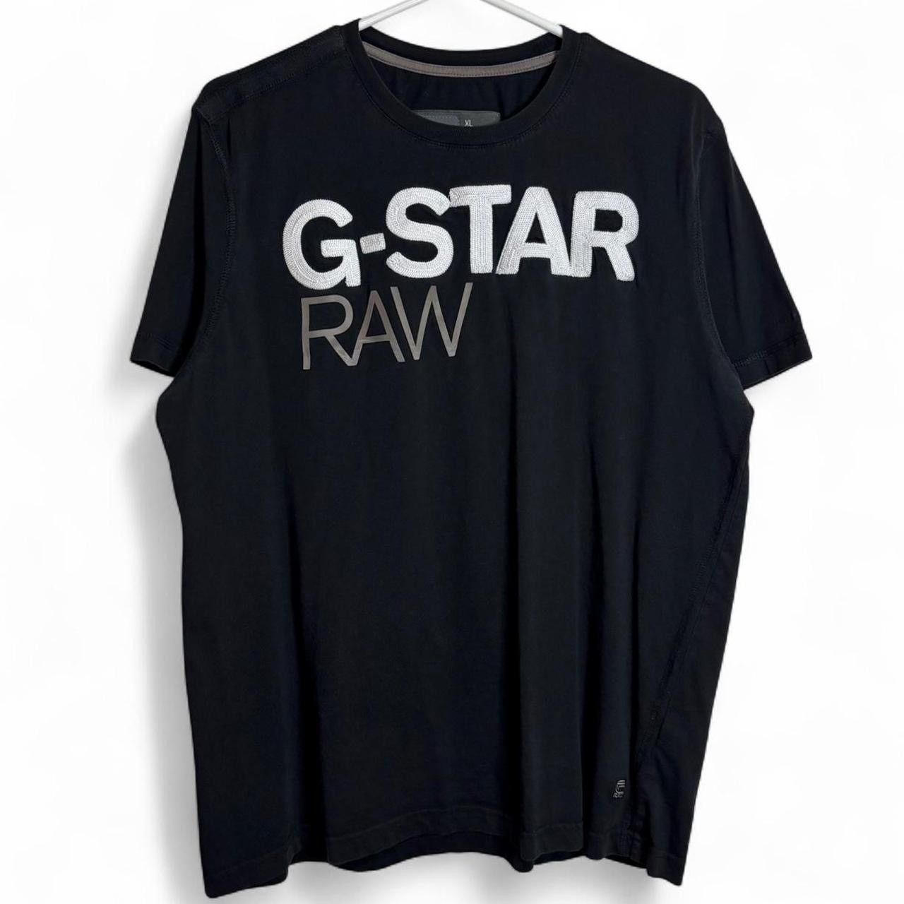 G-Star G-Star Raw Black Embroidered Chain Stitched Graphic Tee - XL Size US XL / EU 56 / 4 - 1 Thumbnail