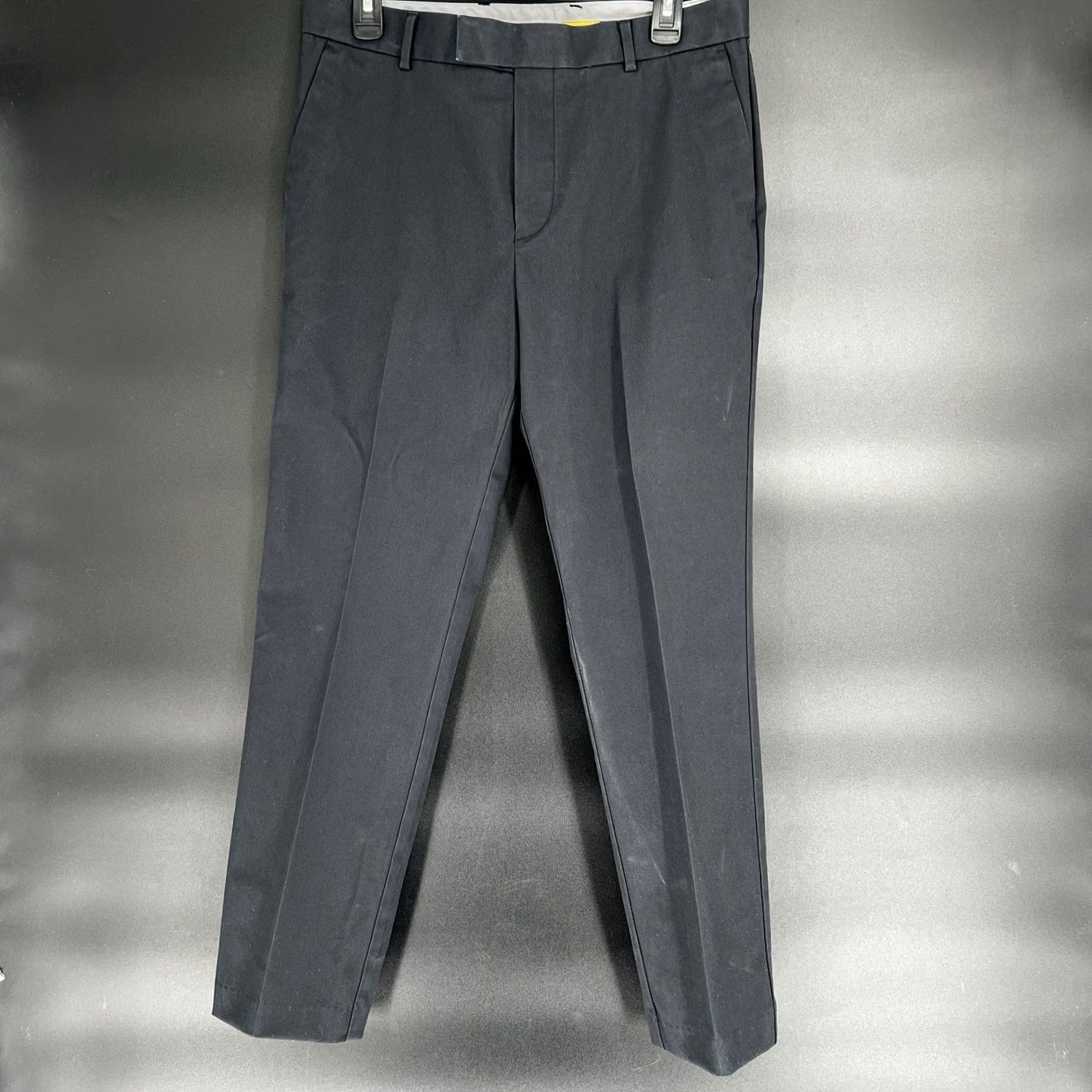 Charles Tyrwhitt Charles Tyrwhitt Pants Mens 32W 29L Black Slim Fit Non-Iron Chinos Cotton Calf Flat Front Classic Straight Leg Size US 32 / EU 48 - 2 Thumbnail