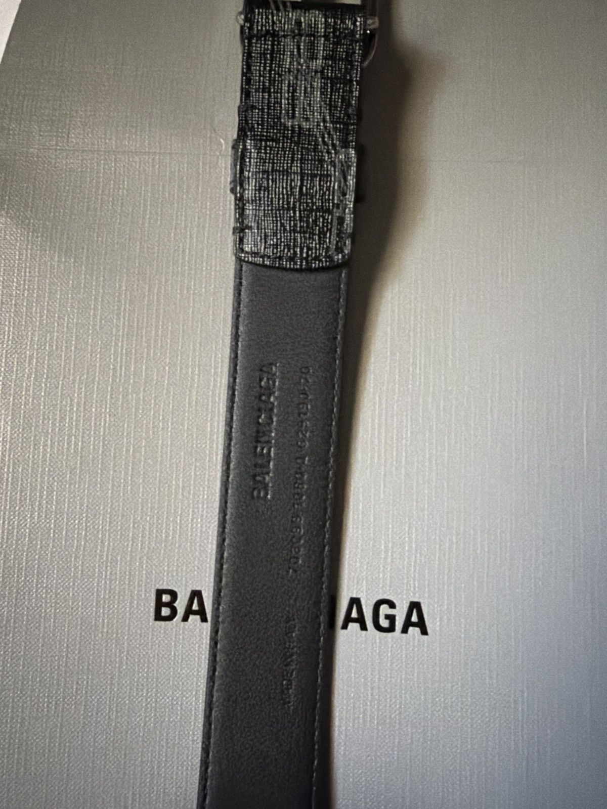 Balenciaga Balenciaga black grey monogram logo belt big bb 70 Size 26 - 4 Thumbnail