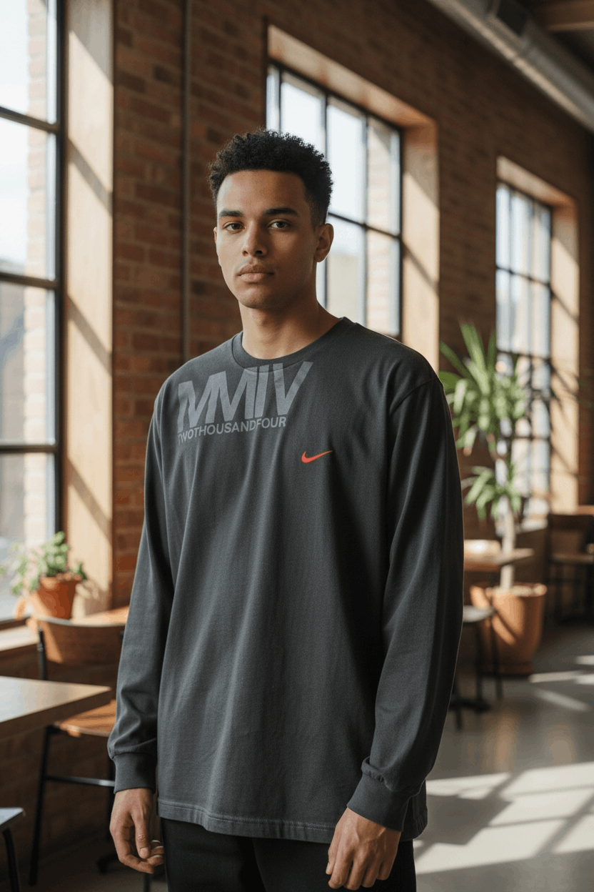 Nike NIKE Swoosh Long Sleeve T- Shirt Size US XXL / EU 58 / 5 - 1 Thumbnail