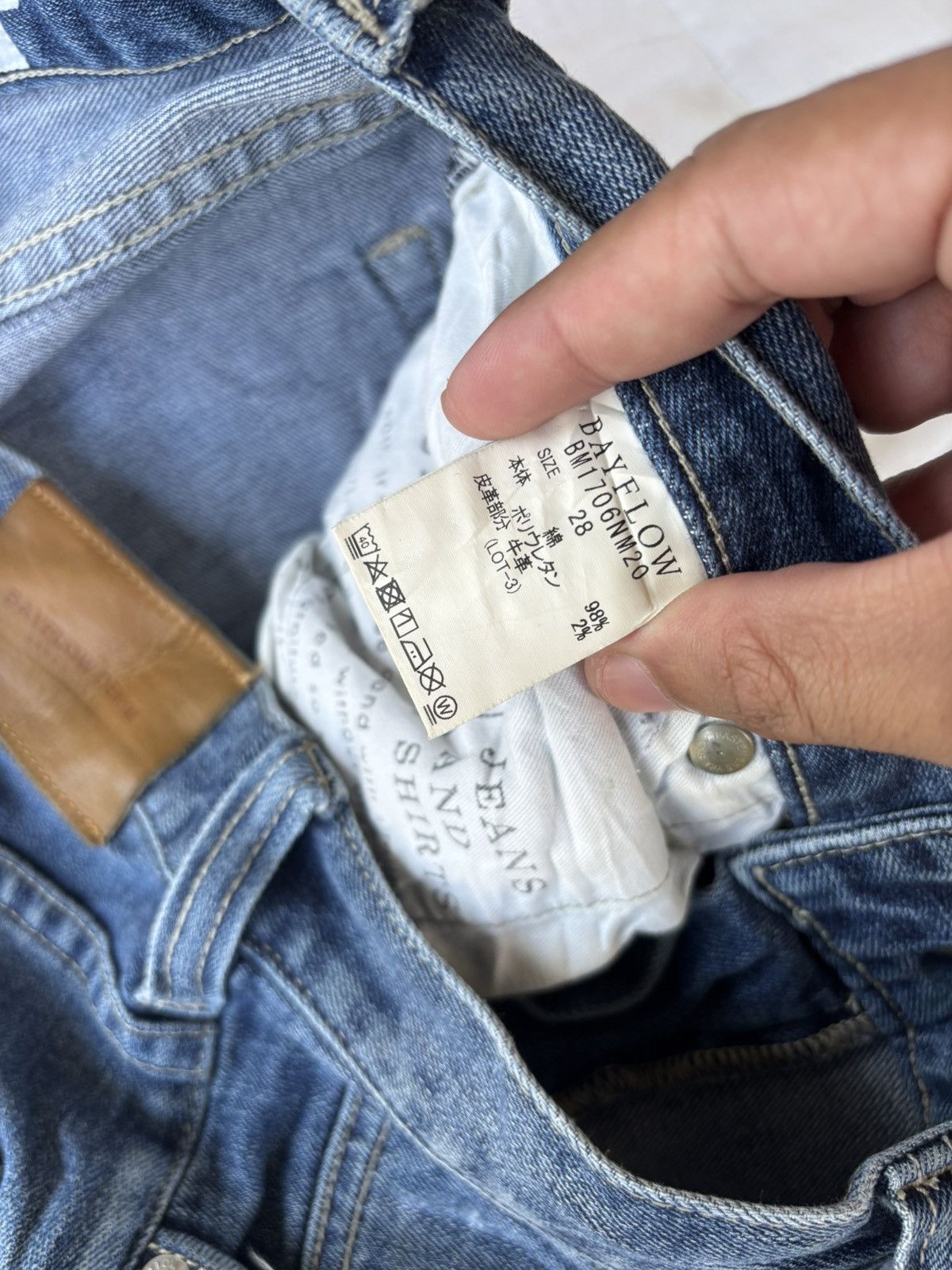 Kapital VINTAGE JEANS DISTRESSED BAYFLOW TAPERED DENIM JEANS Size US 28 / EU 44 - 11 Thumbnail