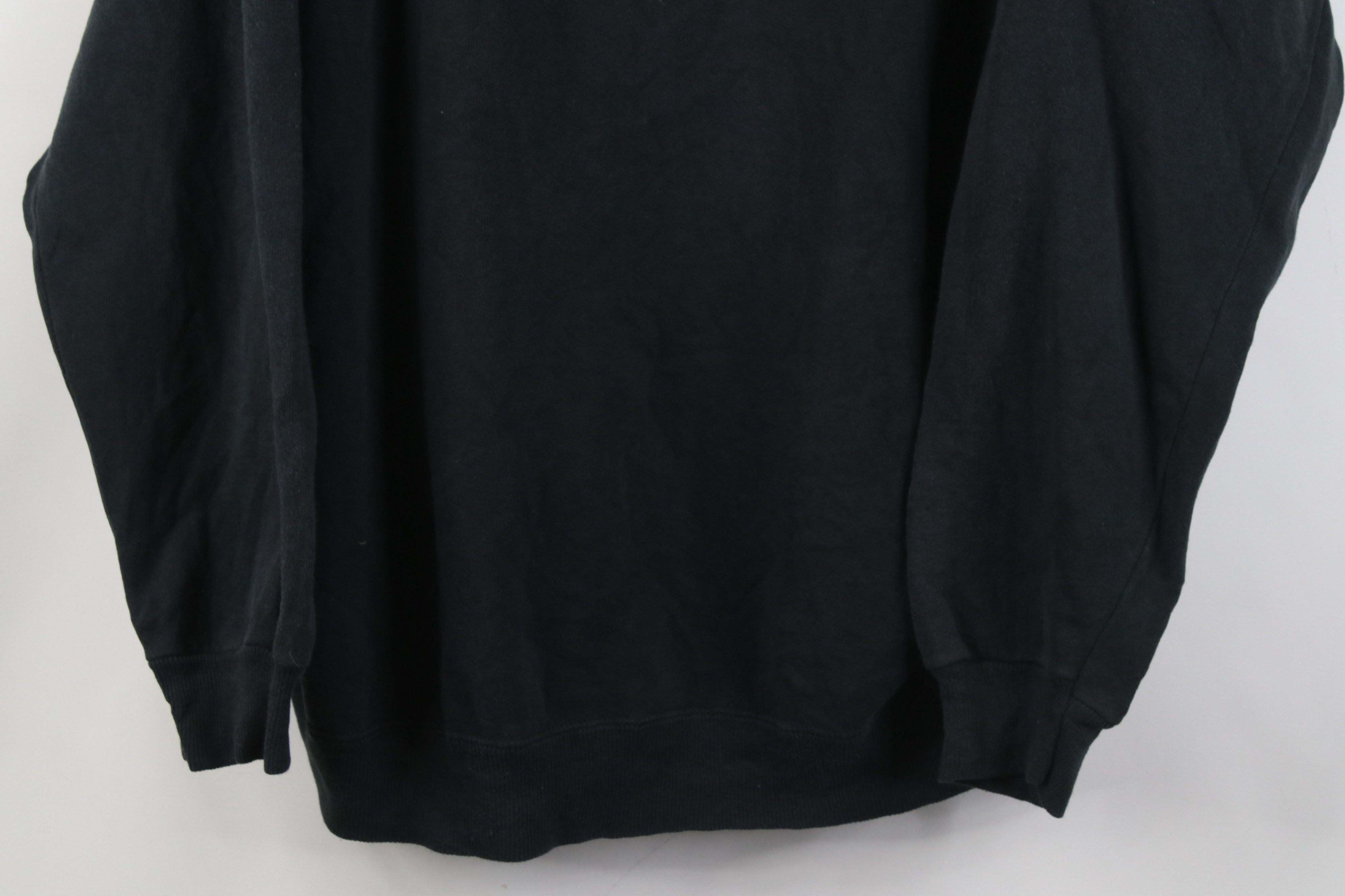 Vintage Vintage 90s Streetwear Faded Blank Crewneck Sweatshirt Black Size XL / US 12-14 / IT 48-50 - 3 Thumbnail